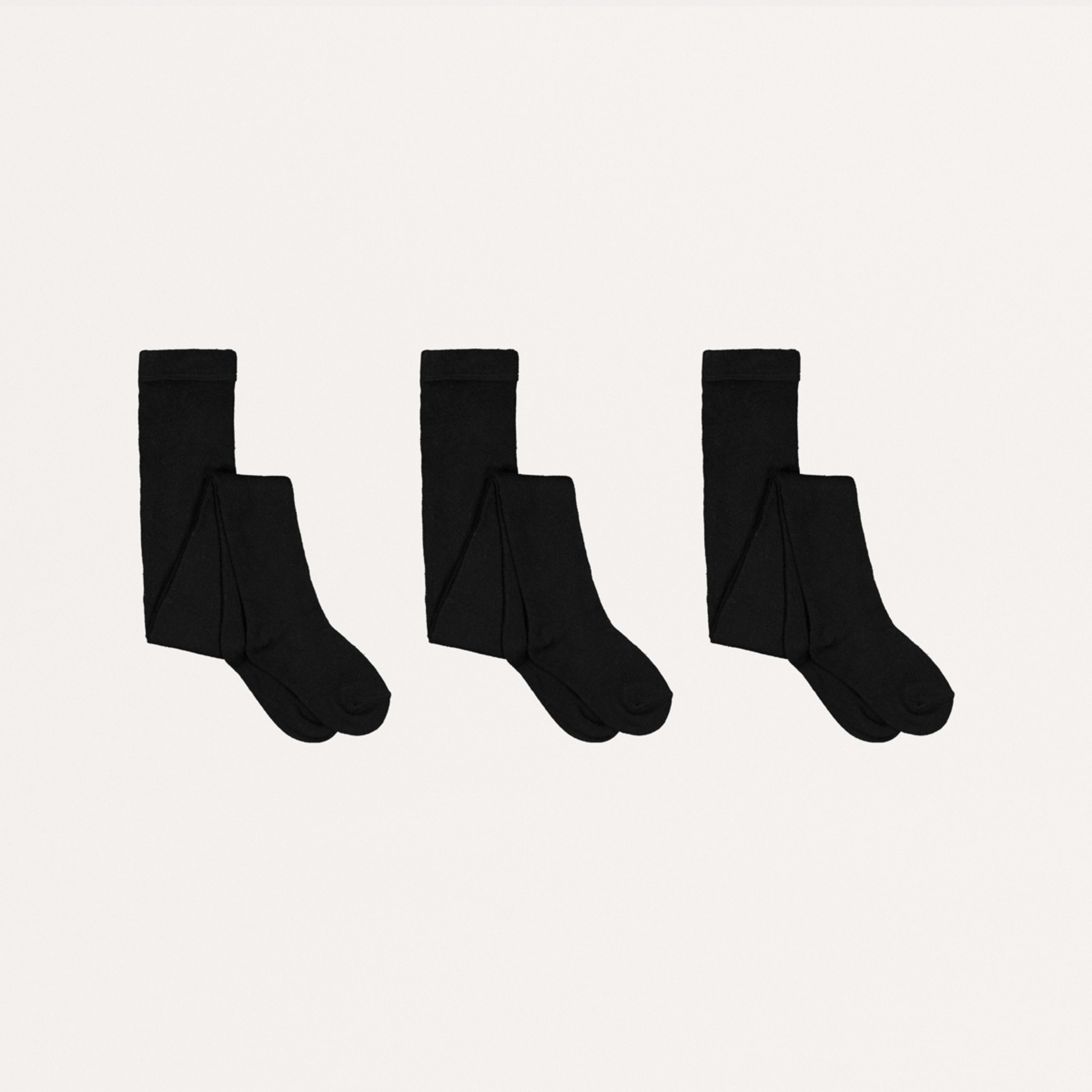 2 3 Pack School Cotton Rich Tights Black, 2 of 3
