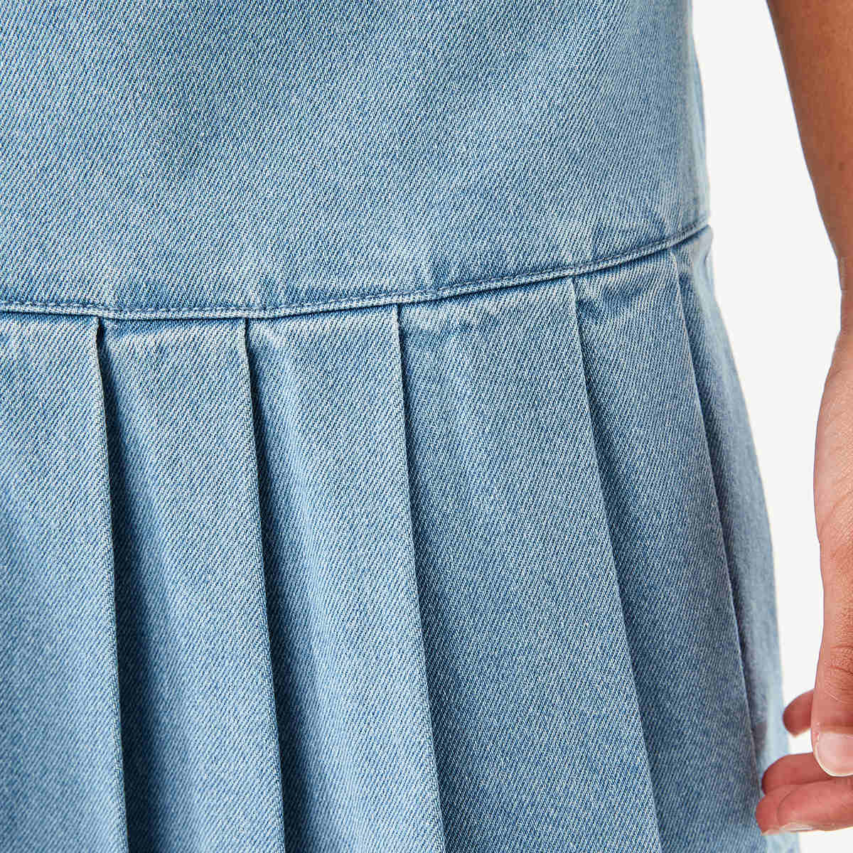 Denim Pleated Skirt Kmart