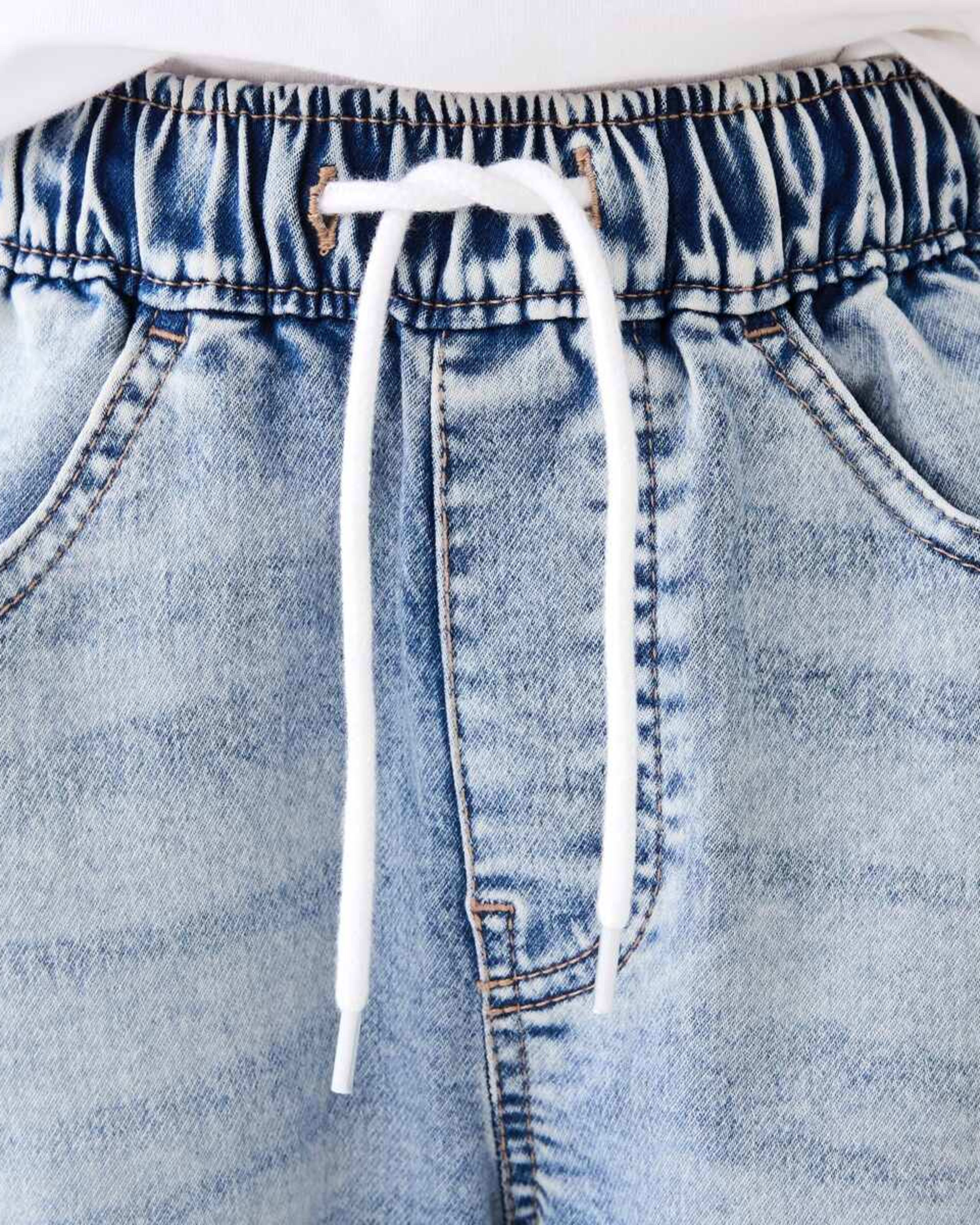 3 Light Wash Denim Joggers LIGHT WASH, 3 of 6