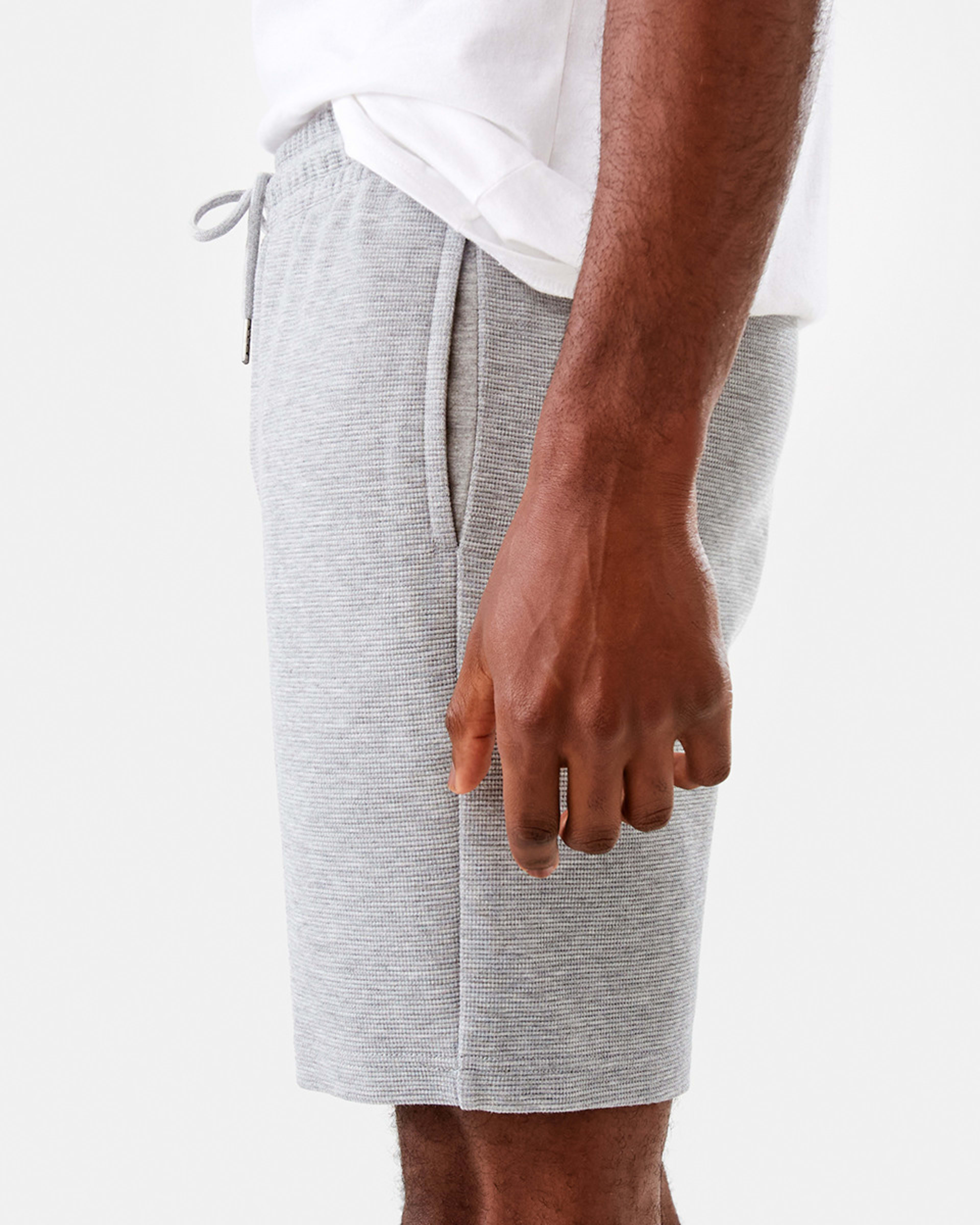 2 Textured Fleece Shorts Gry Marle, 2 of 6