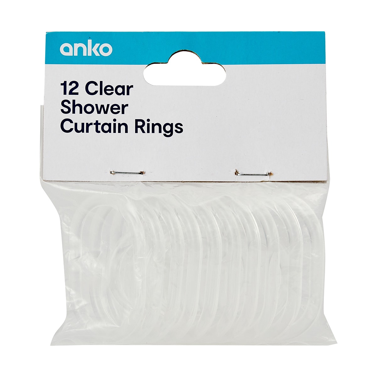 Clear Shower Curtain Rings Pack of 12 Kmart