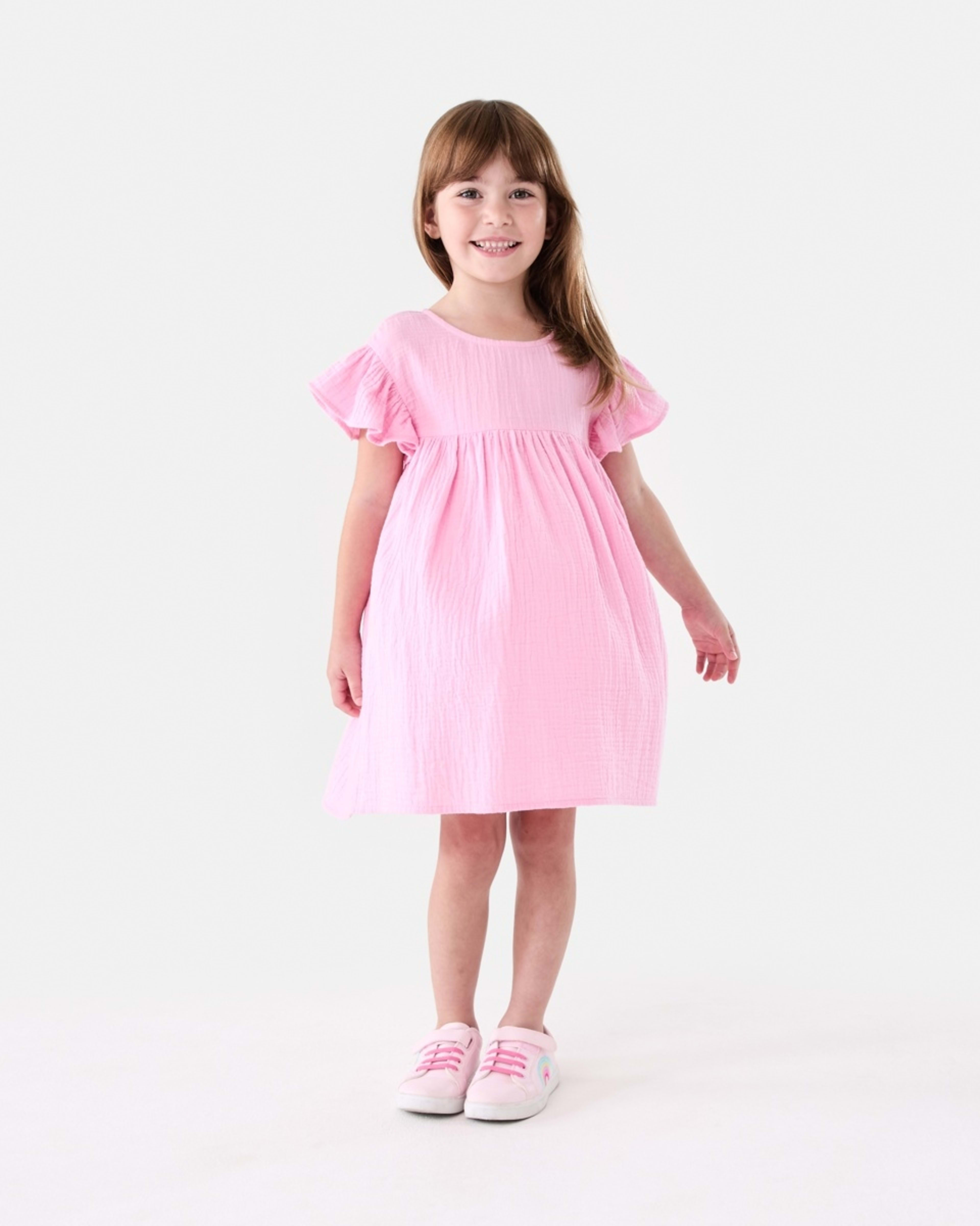 7 Woven Dress BUBBLEGUM PINK, 7 of 8