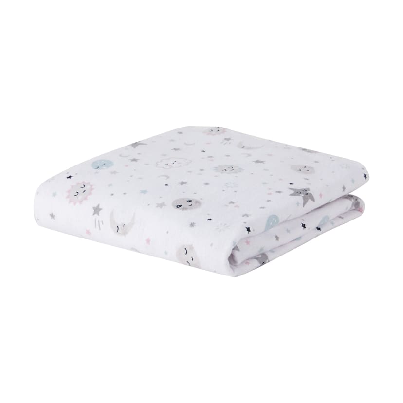 2 Pack Flannelette Cotton Fitted Cot Sheets Galaxy Kmart