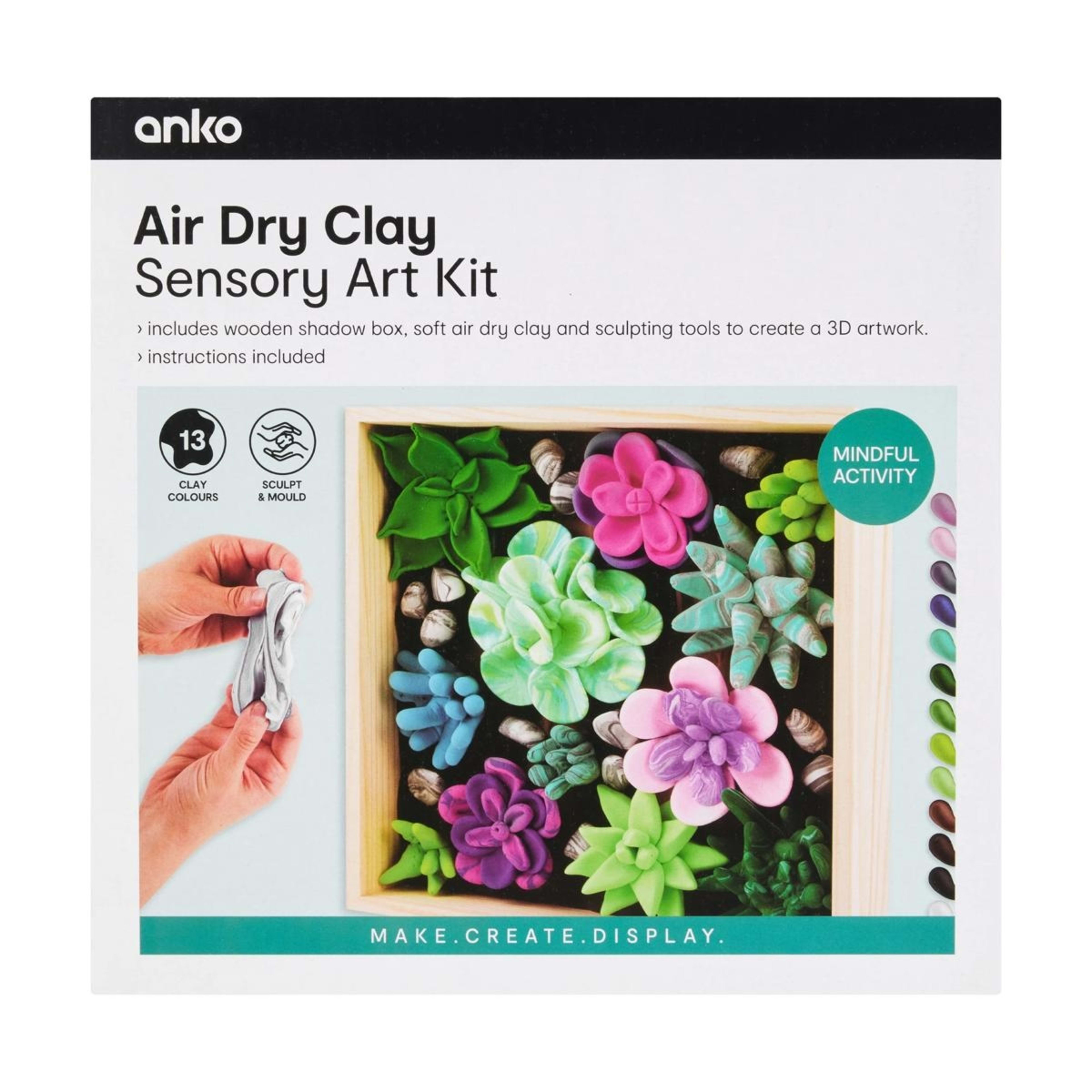 1 Air Dry Clay Sensory Art Kit - Succulent, 1 of 8
