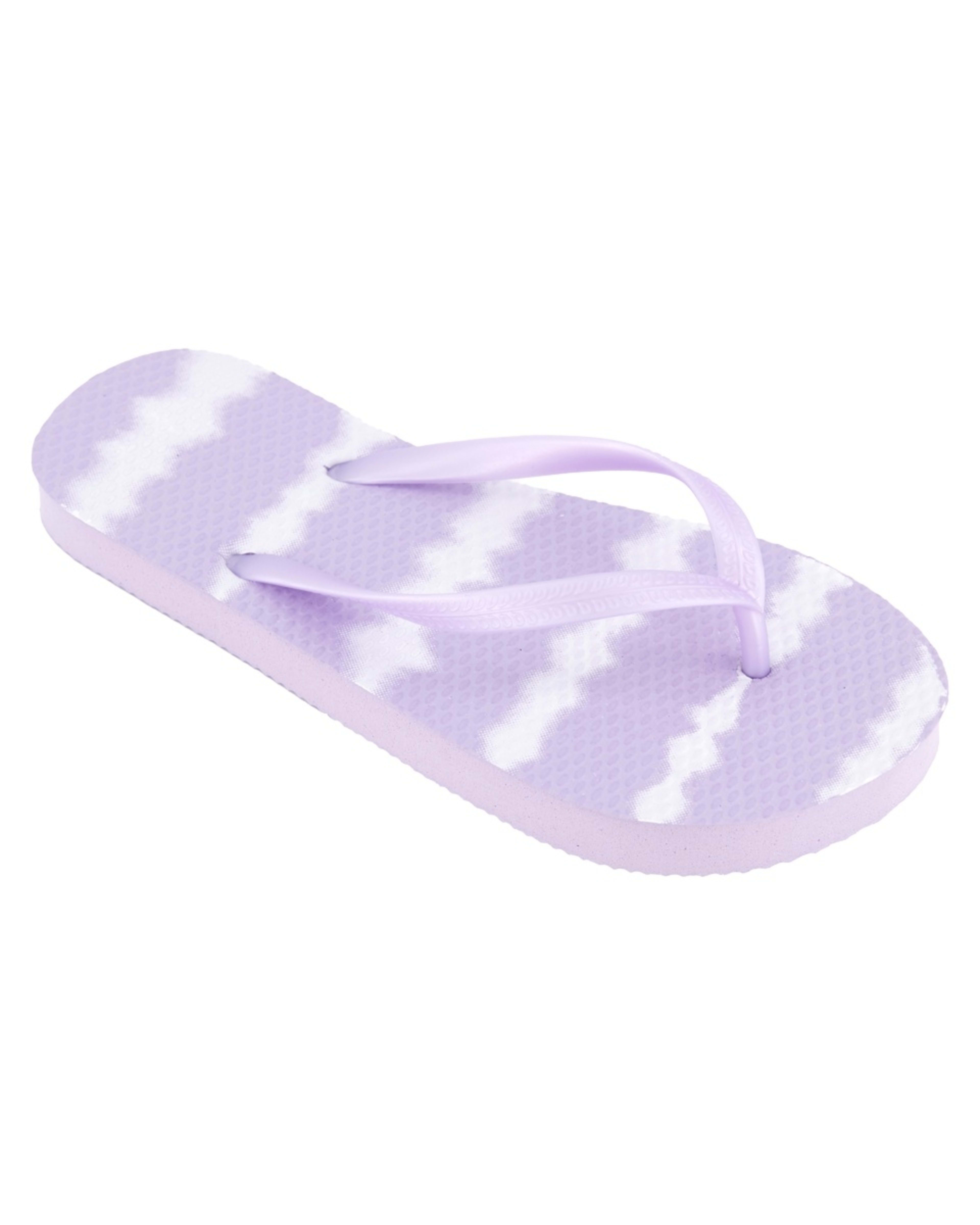 1 Senior Thongs TIE DYE STRIPES PASTEL LILAC