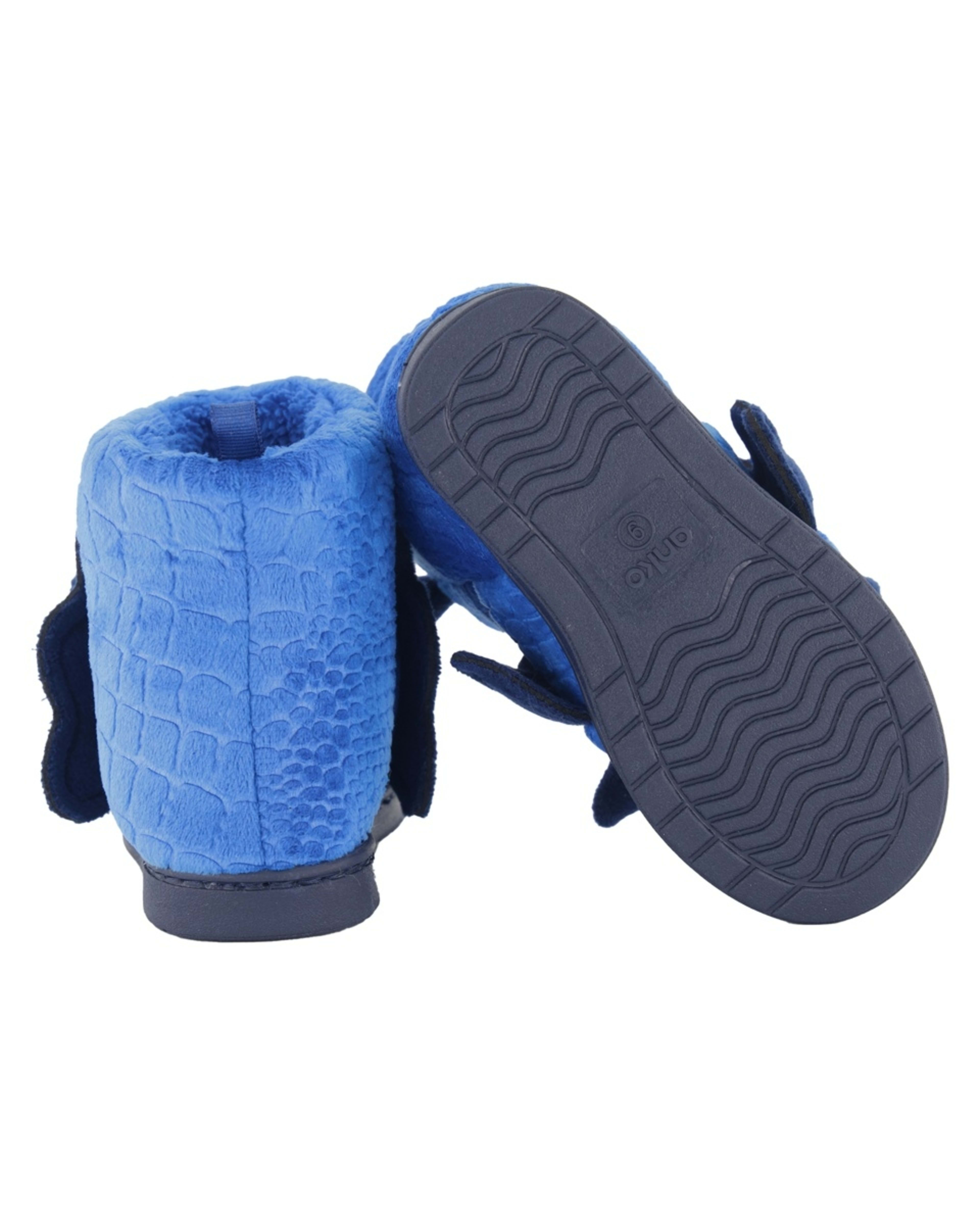 4 Junior Novelty Slipper Boots Strong Blue, 4 of 5