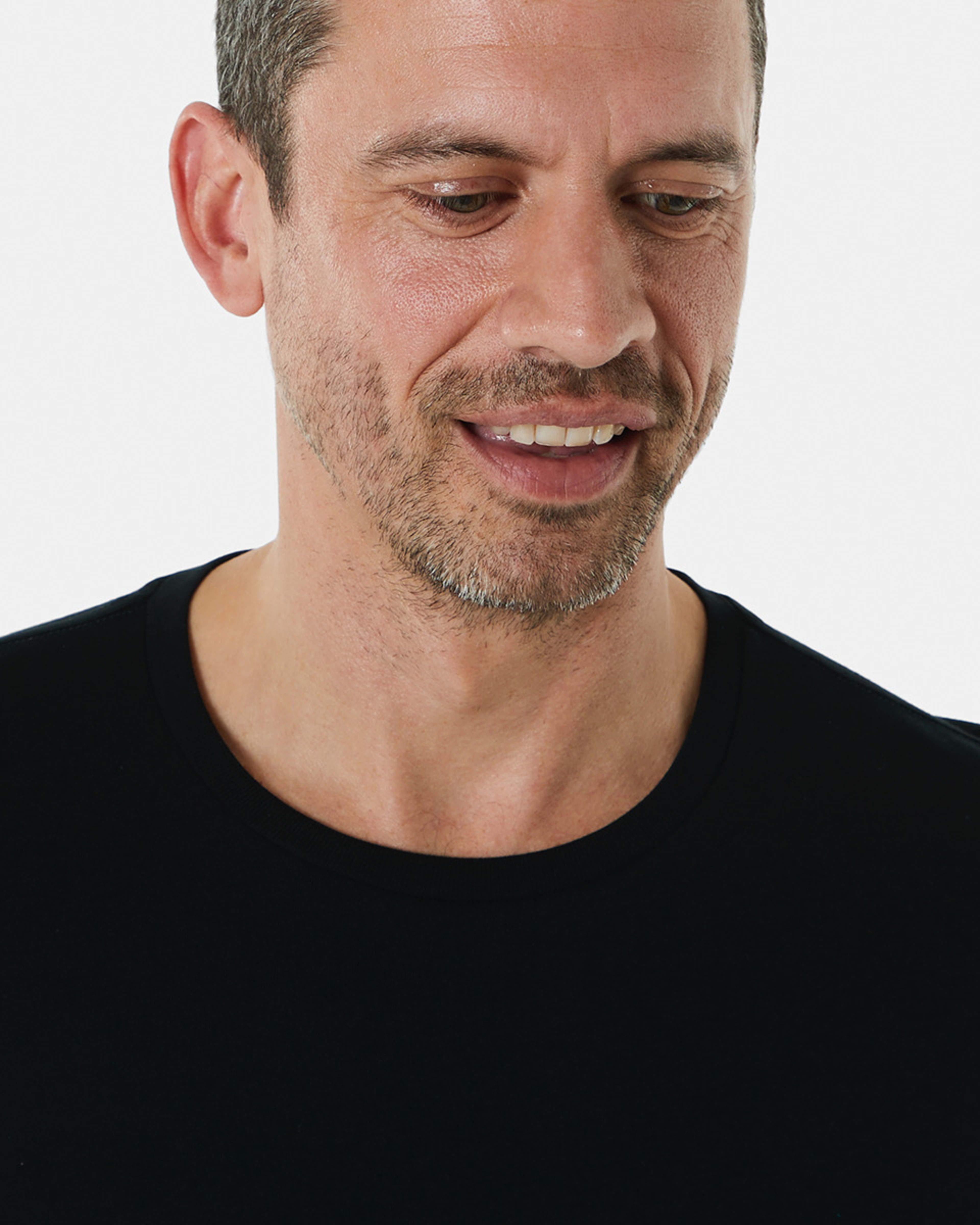 4 Short Sleeve Modal Blend Sleep Top Black, 4 of 5