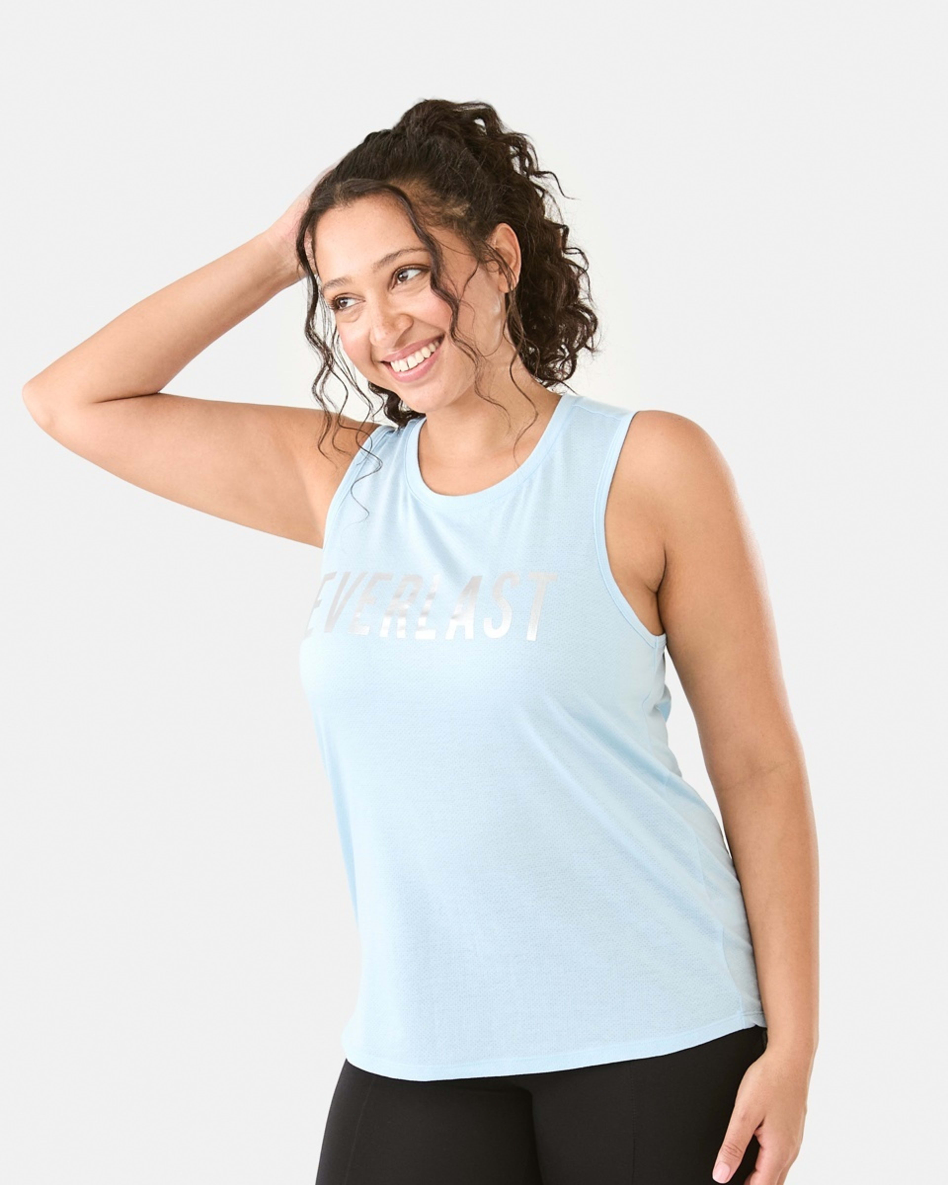 2 Everlast Womens Keyhole Tank EVERLAST POWDER BLUE, 2 of 7