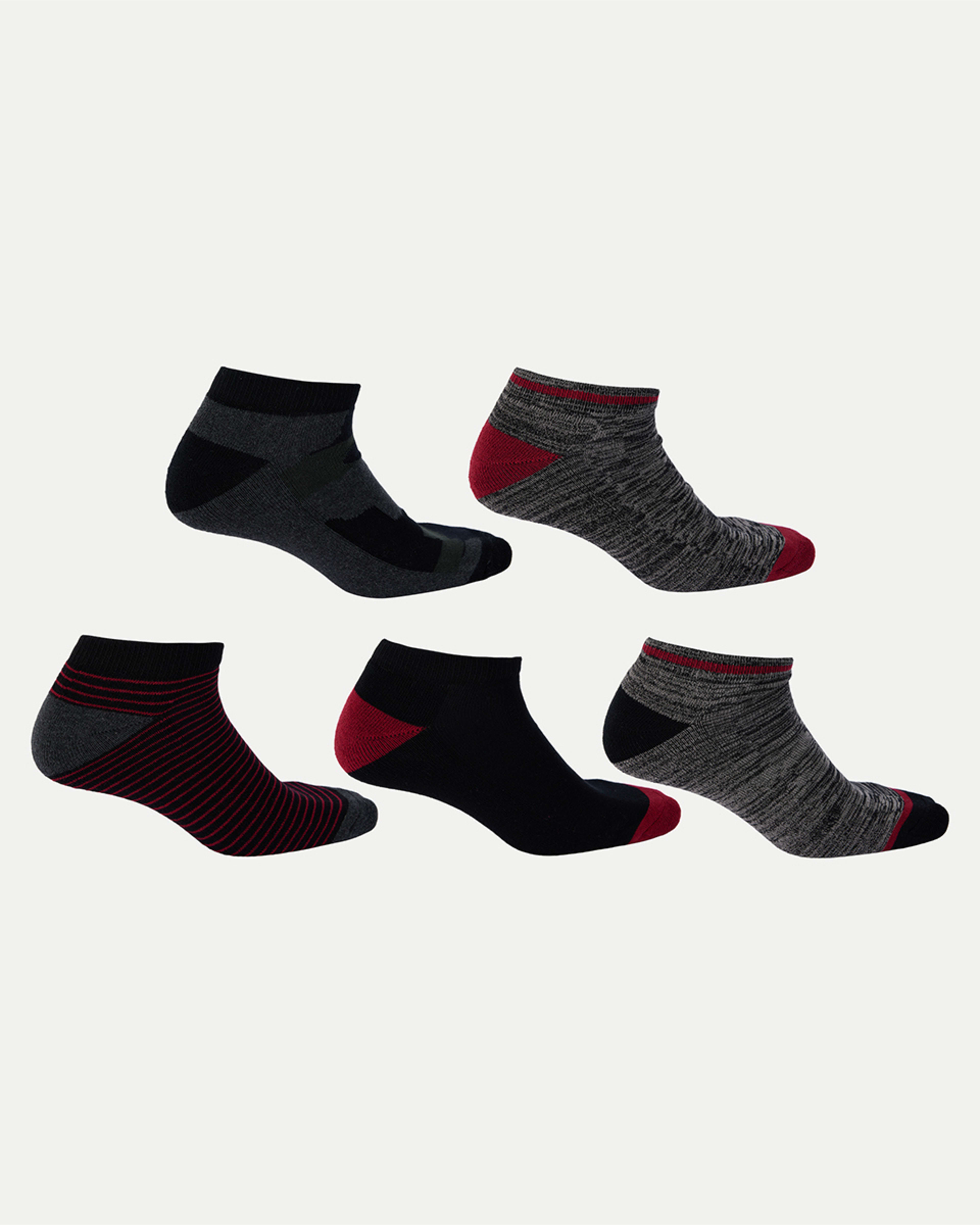 2 5 Pack Low Cut Sport Socks CAMO STRIPE SPACE CHAR, 2 of 3