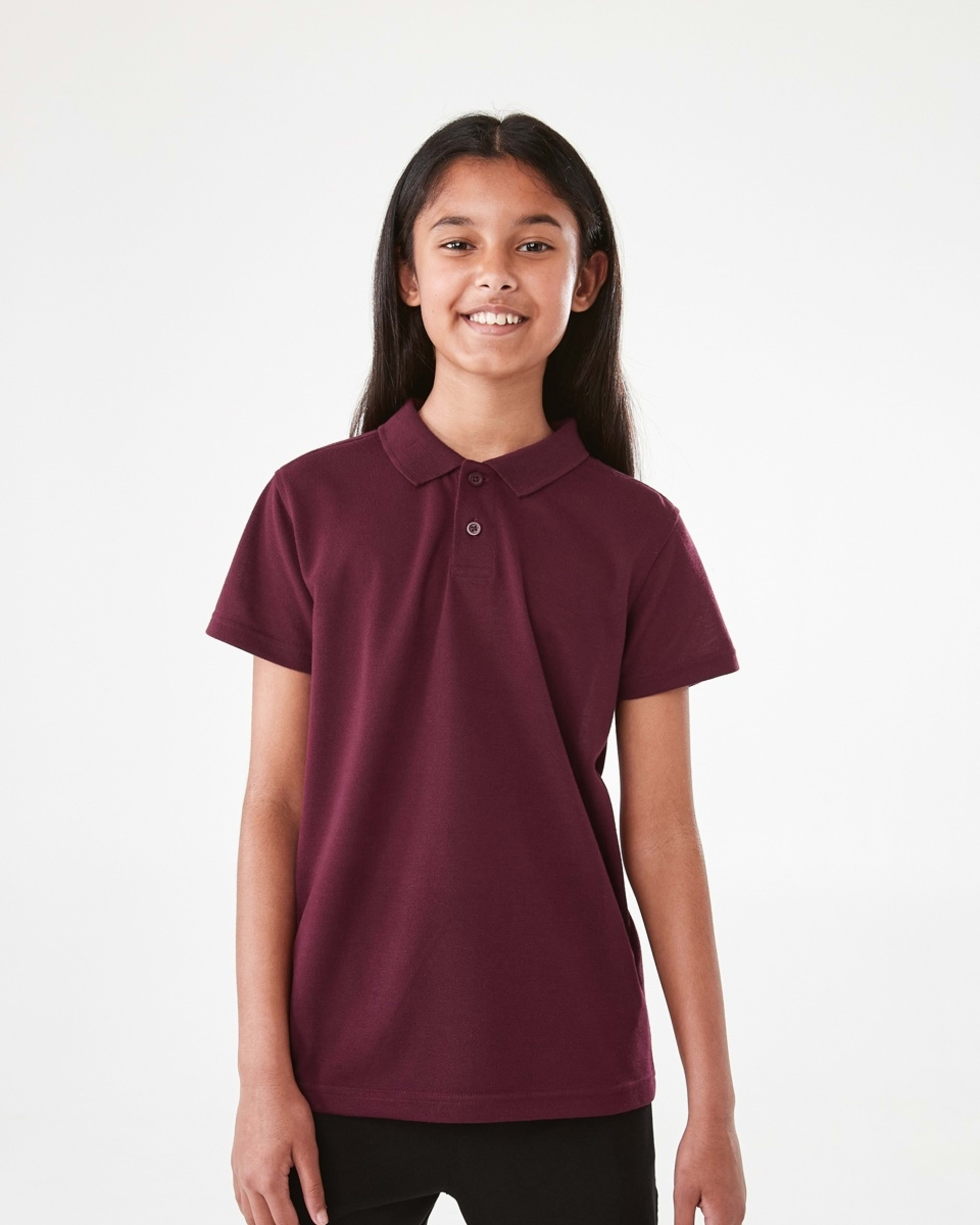 1 School Polo T-shirt Burgundy, 1 of 8