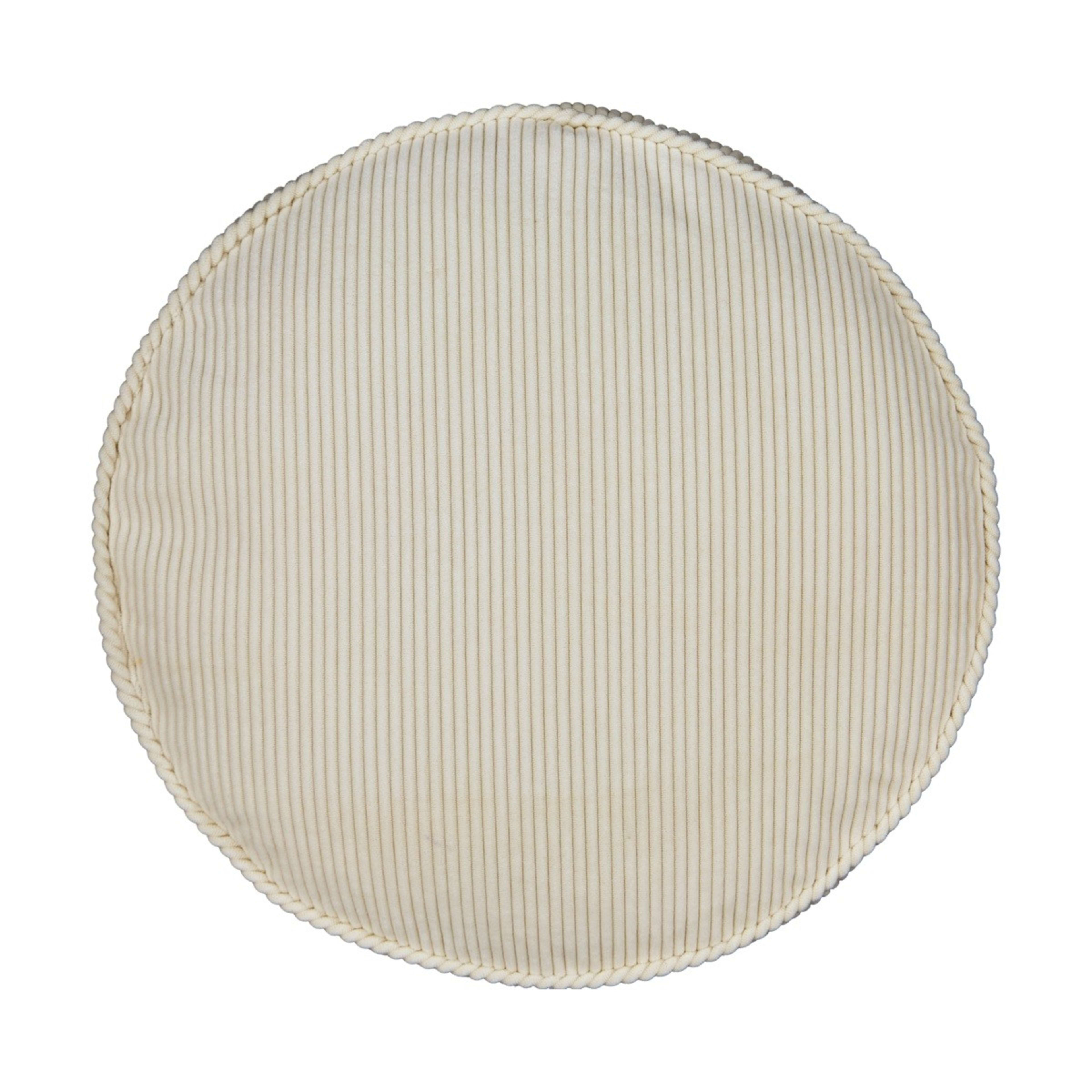 3 Corduroy Round Cushion - Beige, 3 of 5