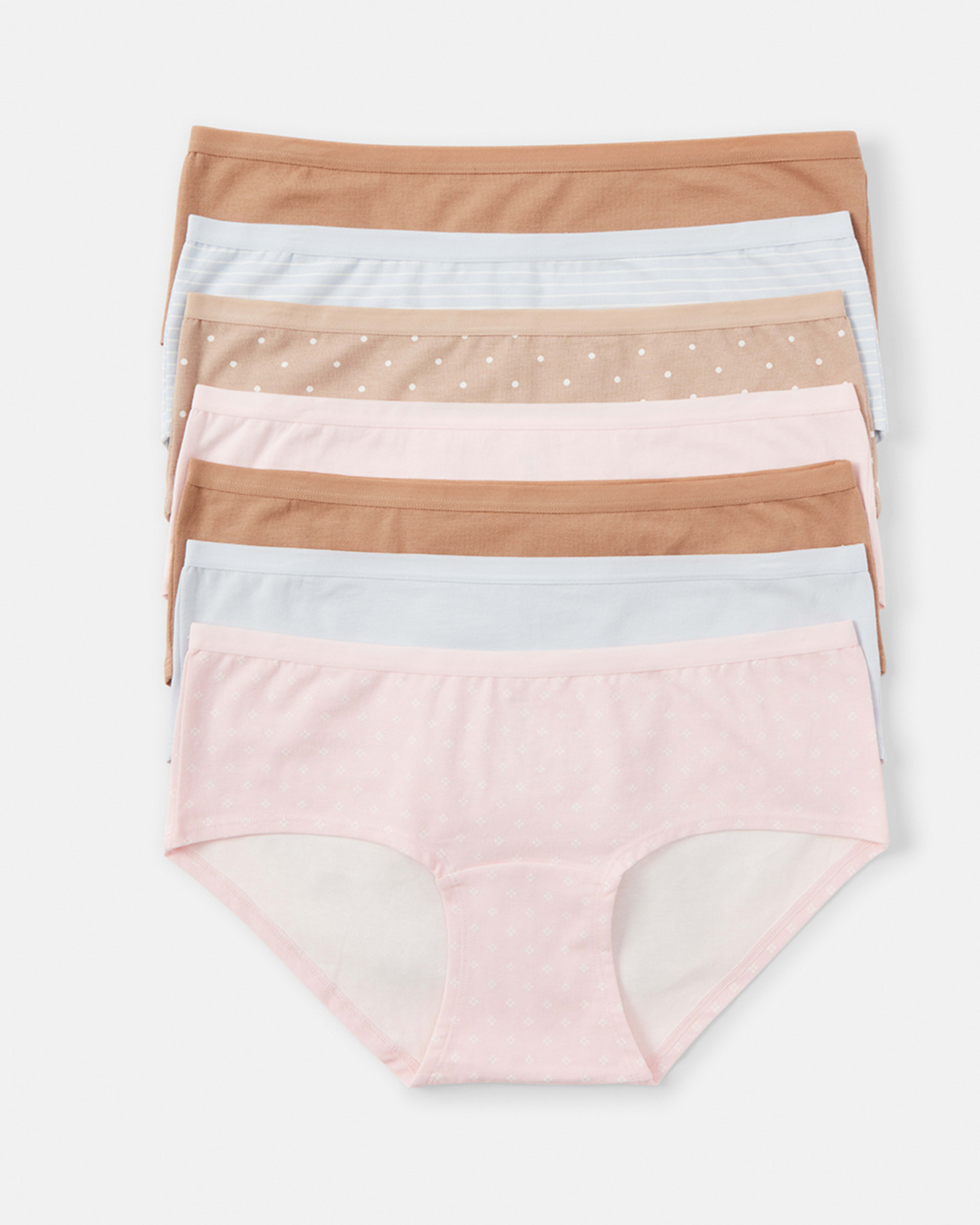 1 7 Pack Cotton Stretch Boyleg Briefs SOFT SPOT MULTI, 1 of 10