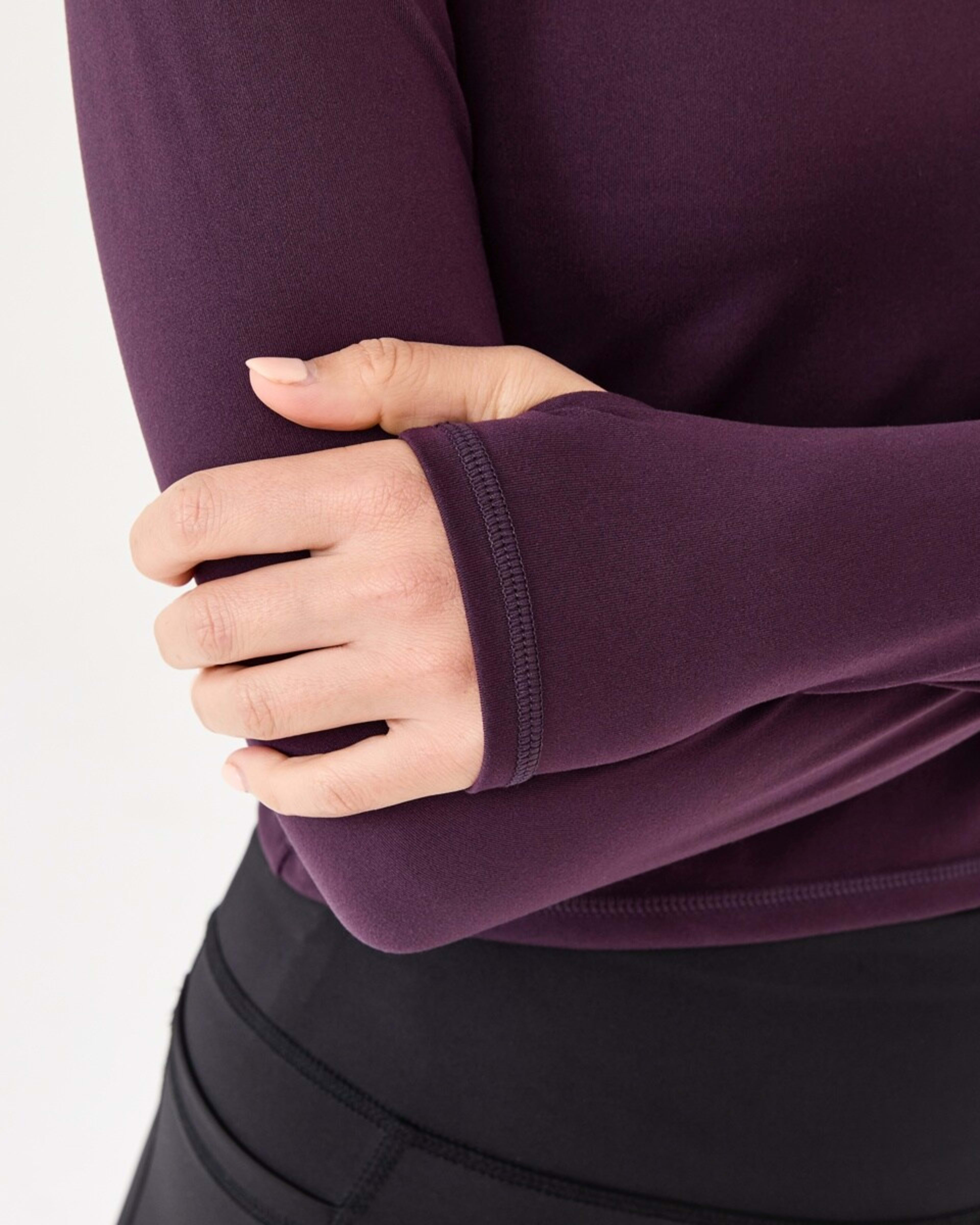 5 Active Womens Long Sleeve Ultrasoft Top Pur Rasin, 5 of 6