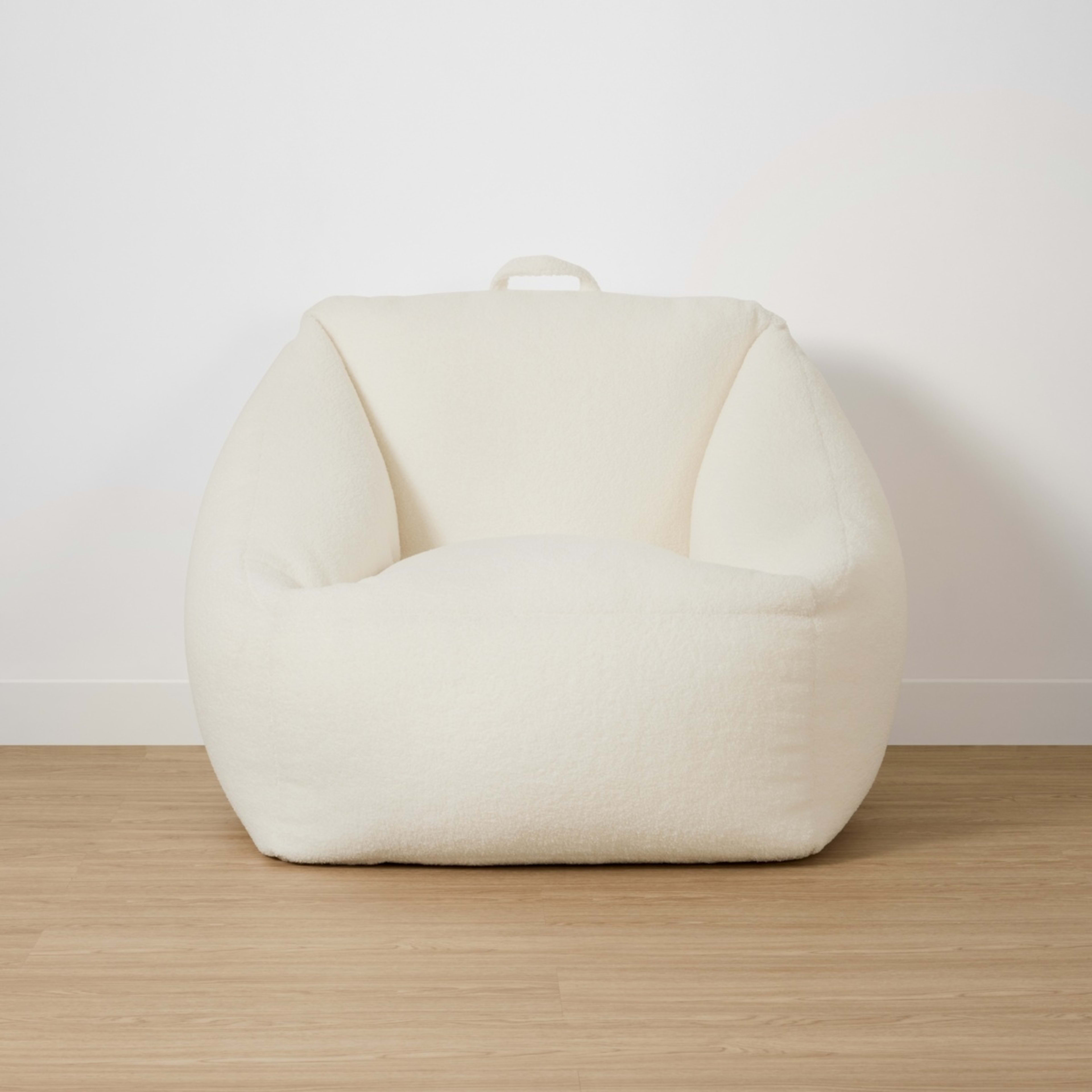 2 Boucle Bean Bag - White, 2 of 9