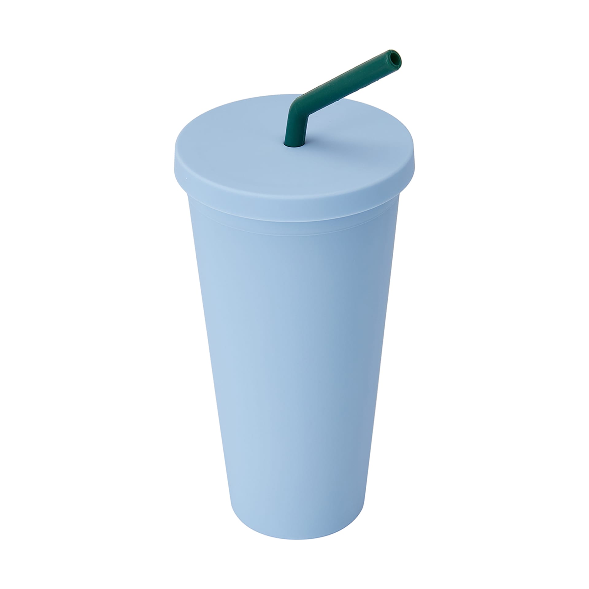 550ml Blue Colour Pop Tumbler with Straw Kmart