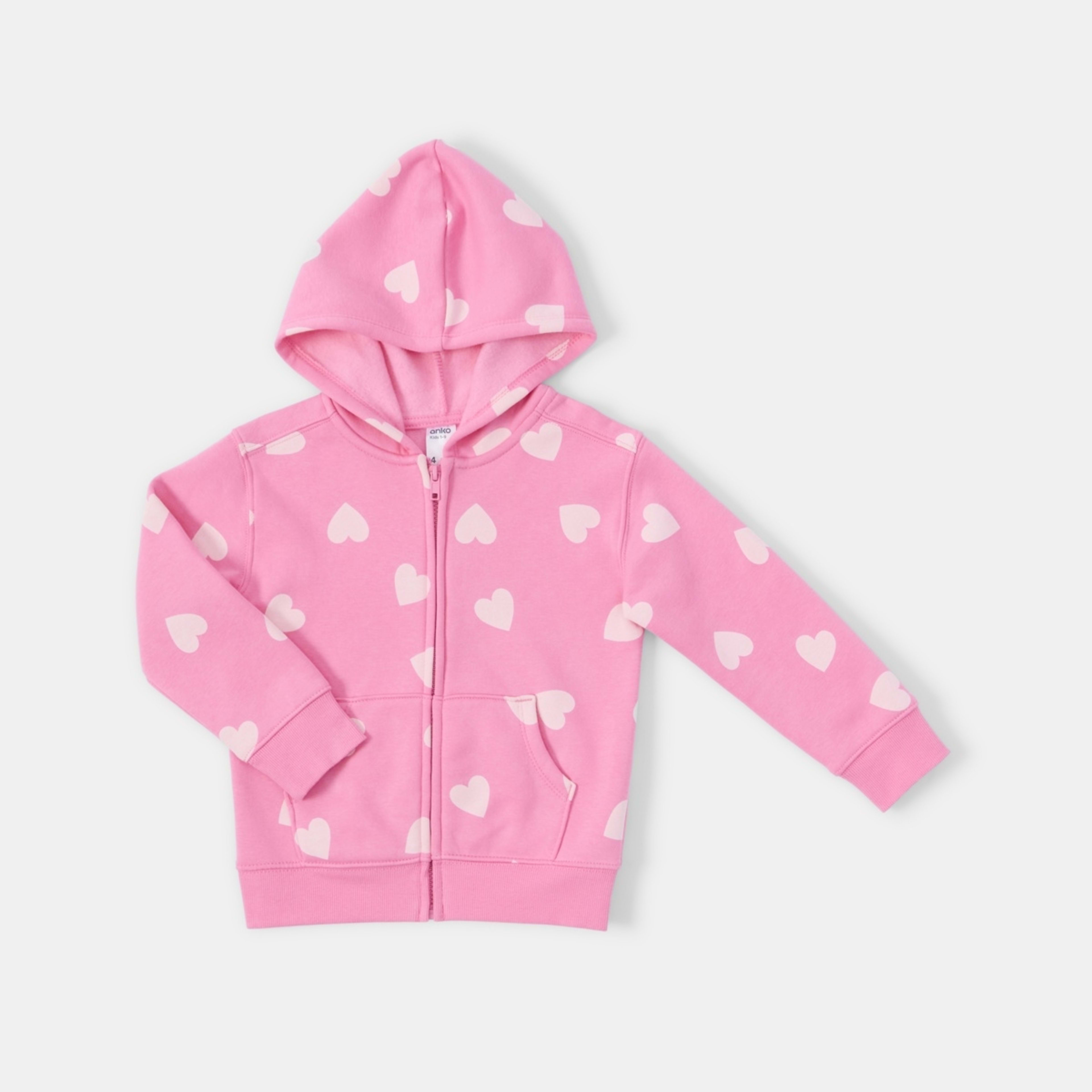 9 Zip Through Hoodie Heart Alot Aurora Pink, 9 of 10