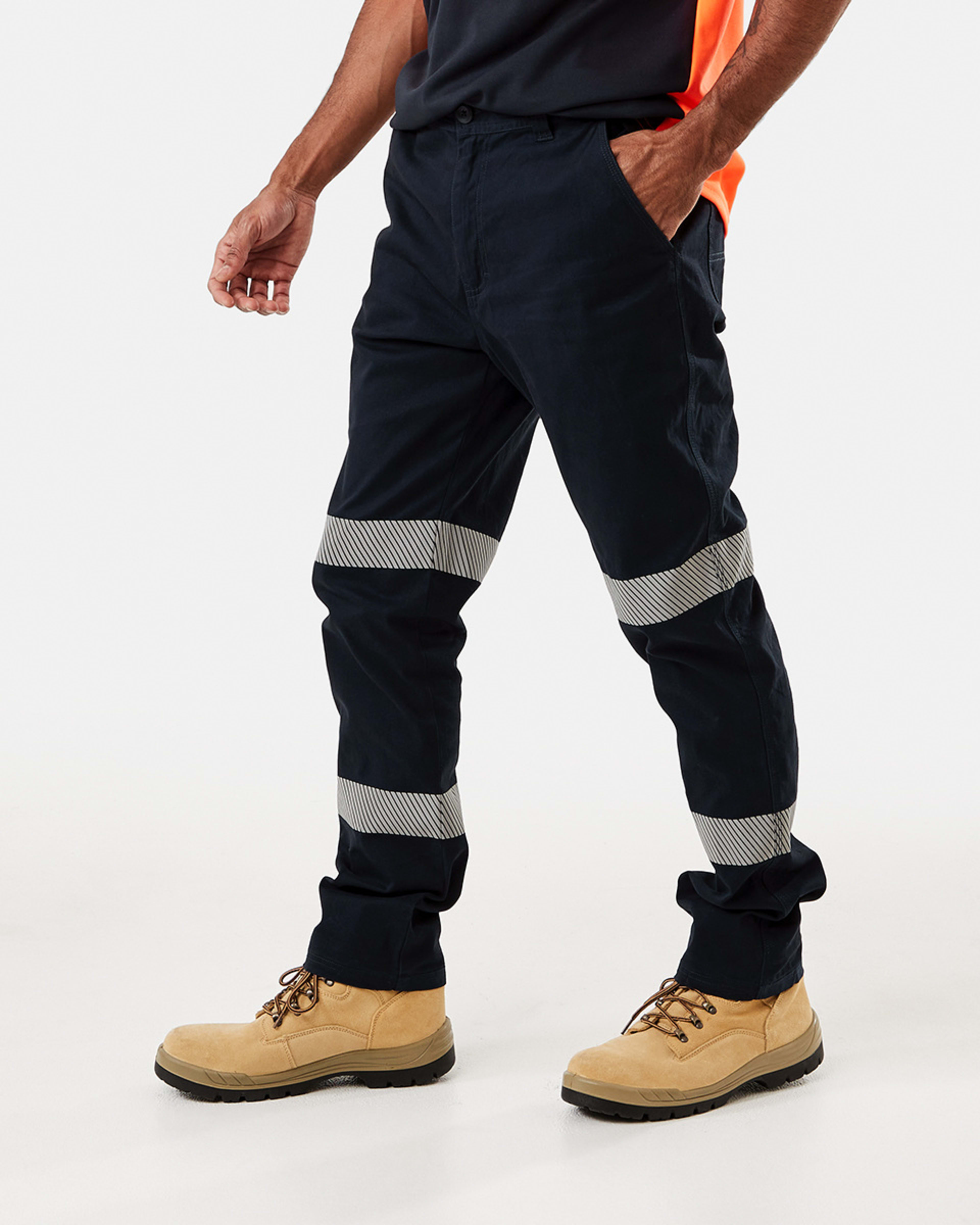 2 Workwear Segmented Reflective Tape Pants SKY CAPTAIN, 2 of 7