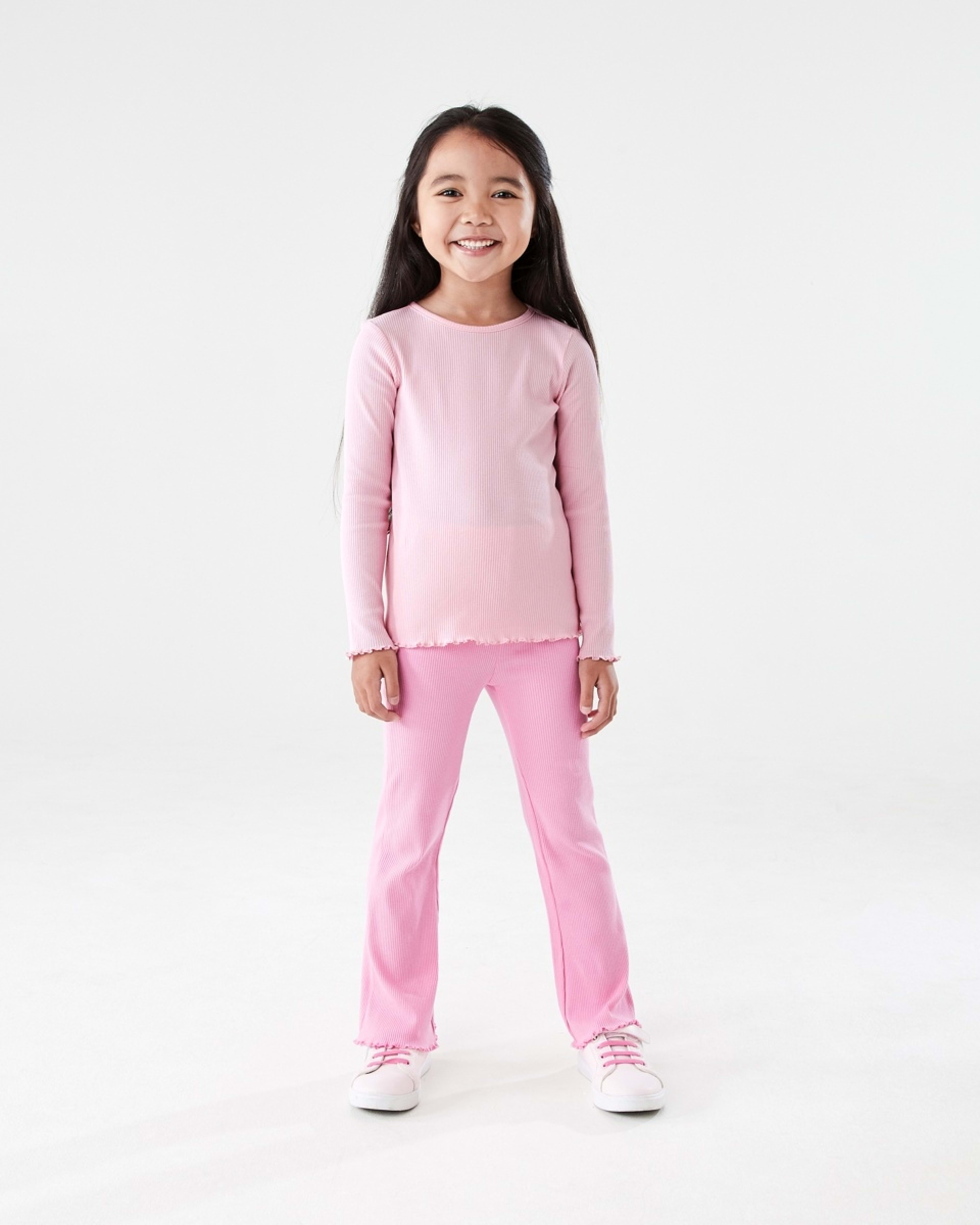 5 Rib Flare Leggings Pris Pink, 5 of 8
