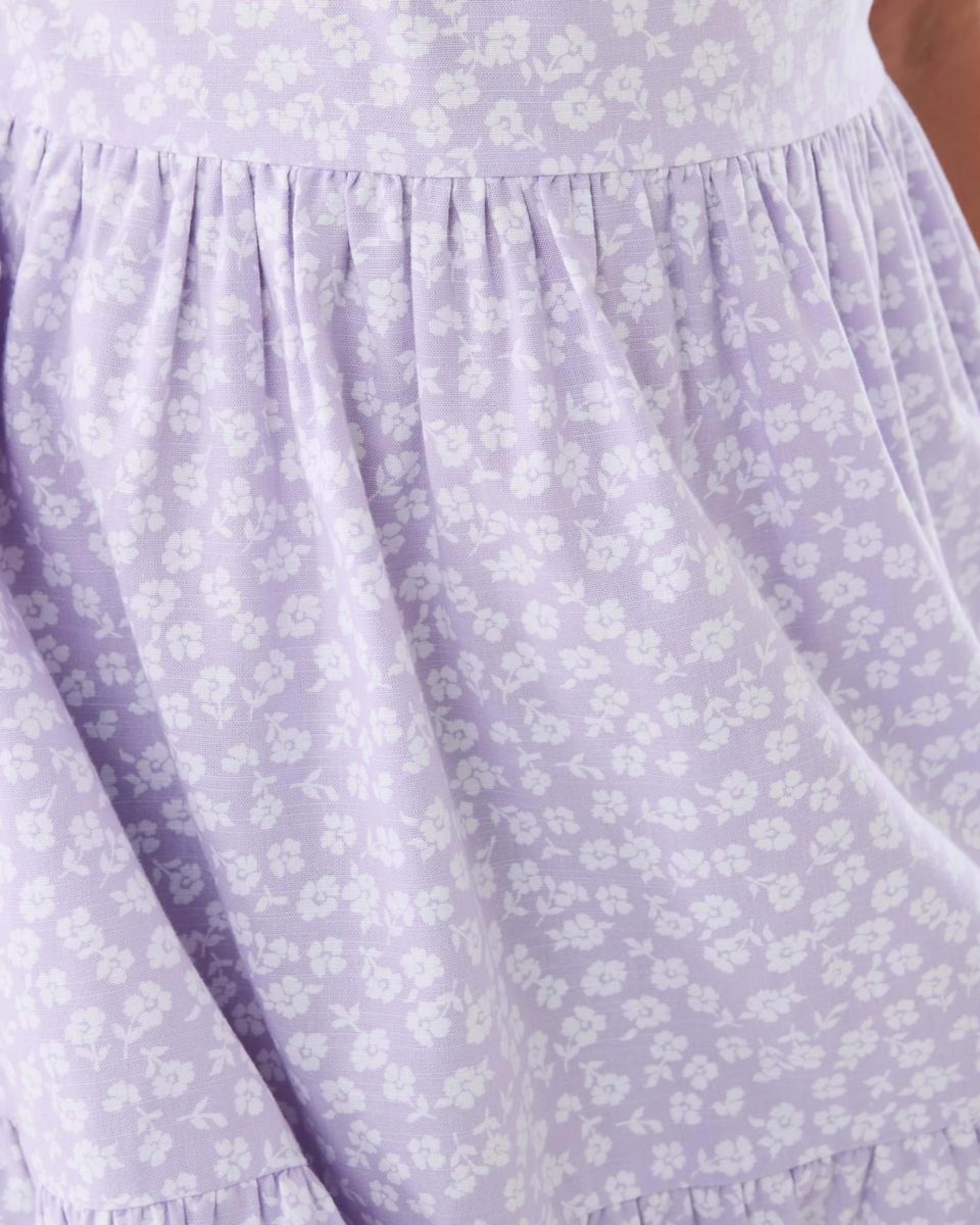 5 Puff Sleeve Dress BLOSSOM FIELD PASTEL LILAC, 5 of 5