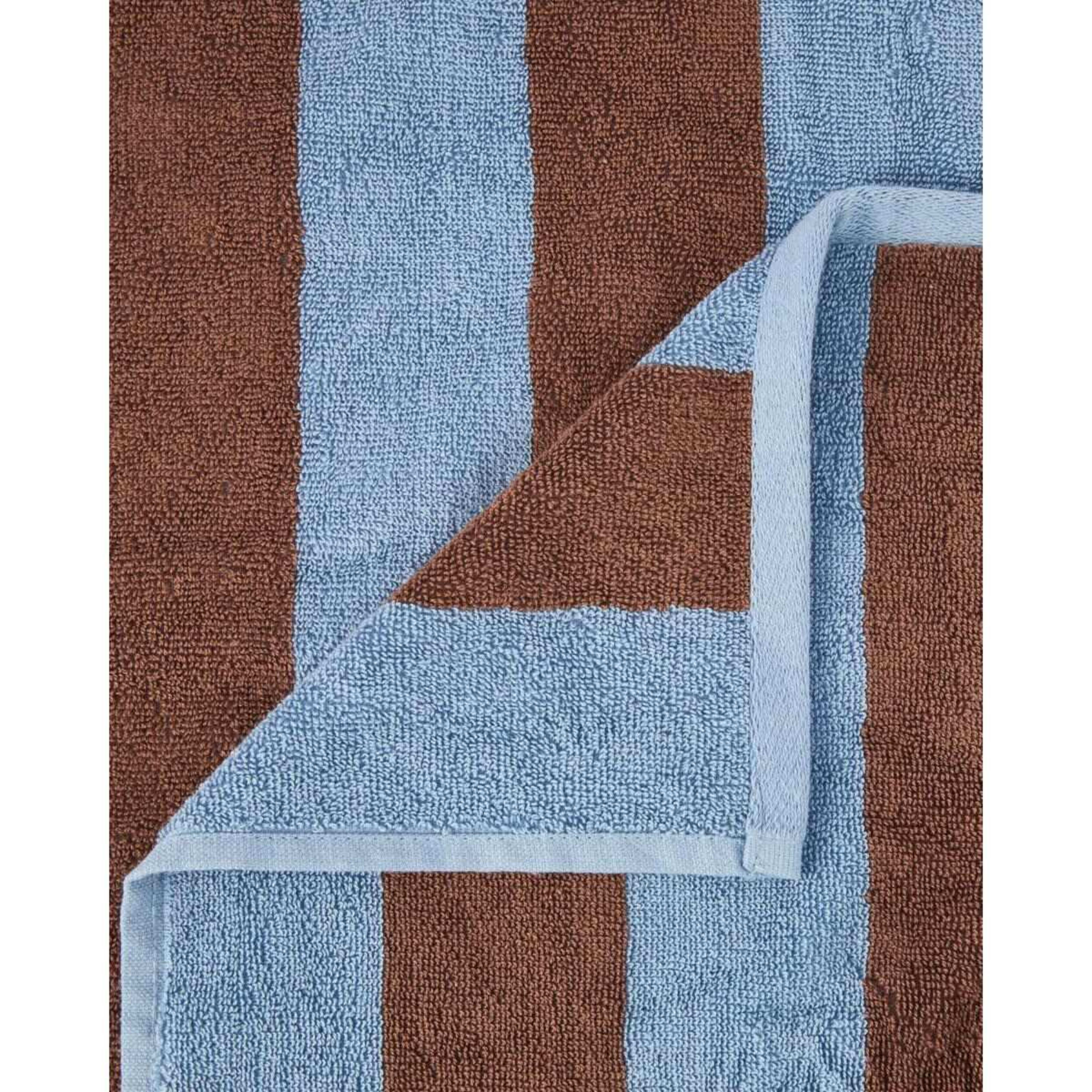2 Stripe Cotton Bath Towel - Brown, 2 of 5