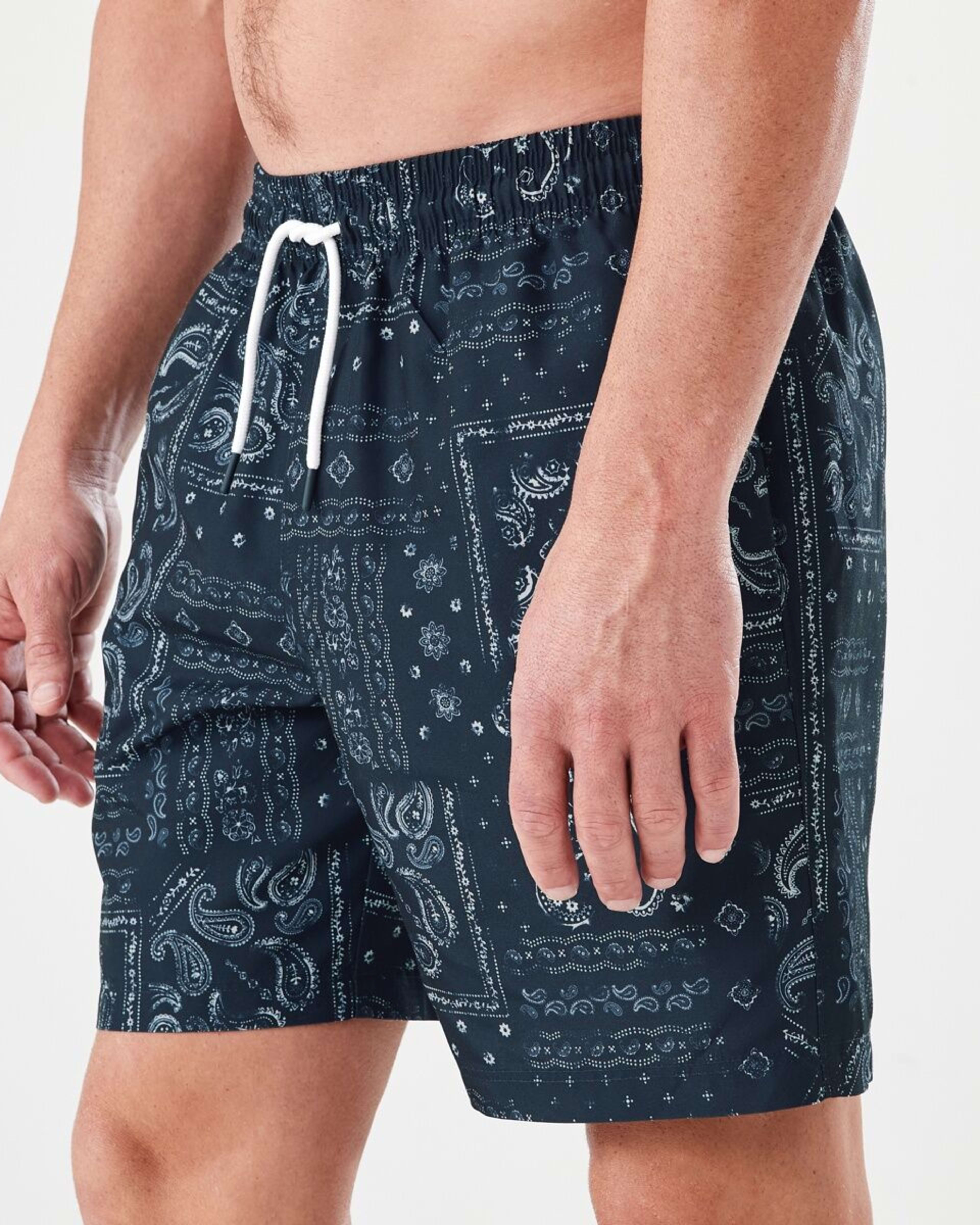 2 Regular Print Boardshorts ABSTRACT PAISLEY SKY CAPTAIN, 2 of 6
