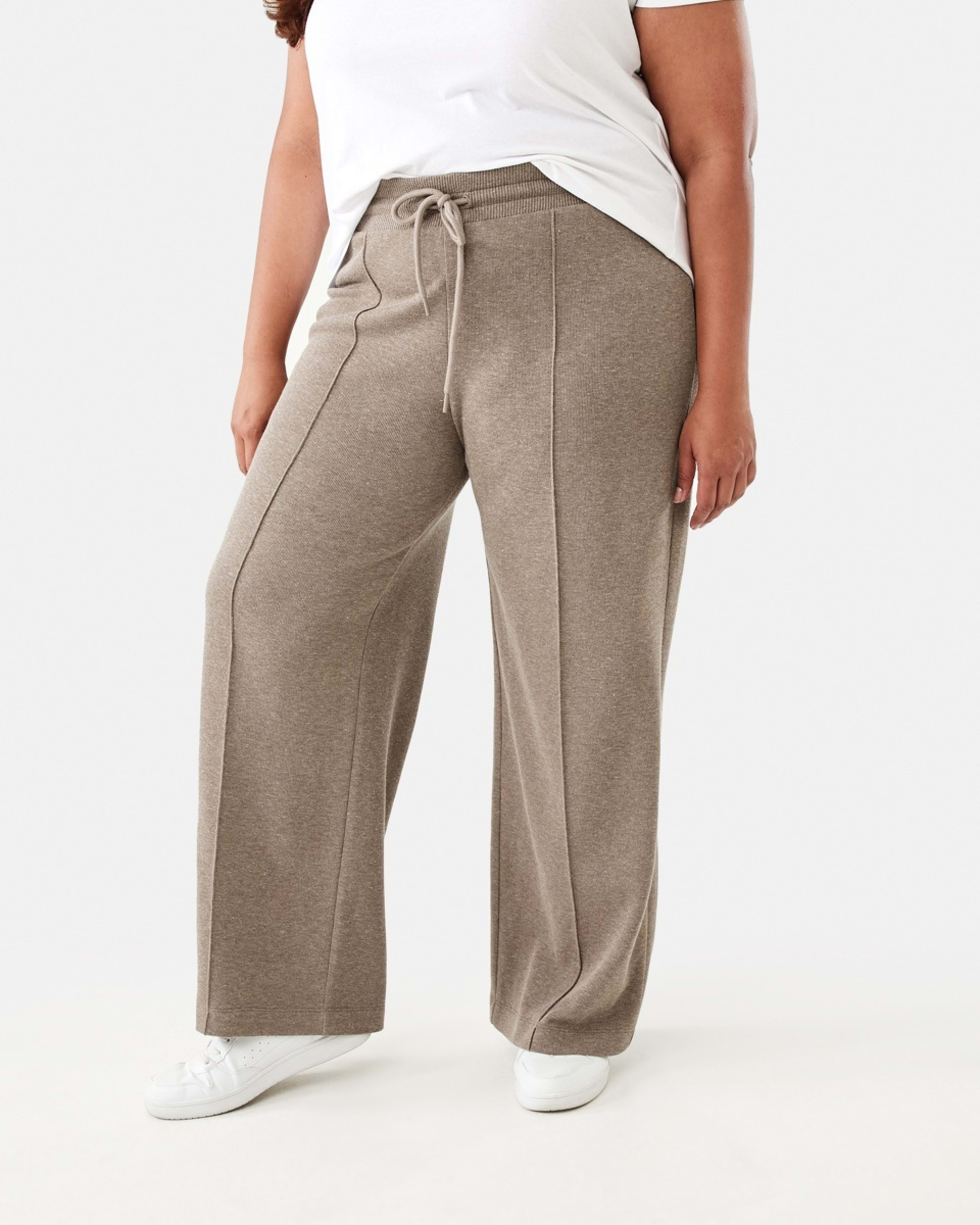 2 Curve Wide Leg Knit Pants Taupe Mrl, 2 of 5