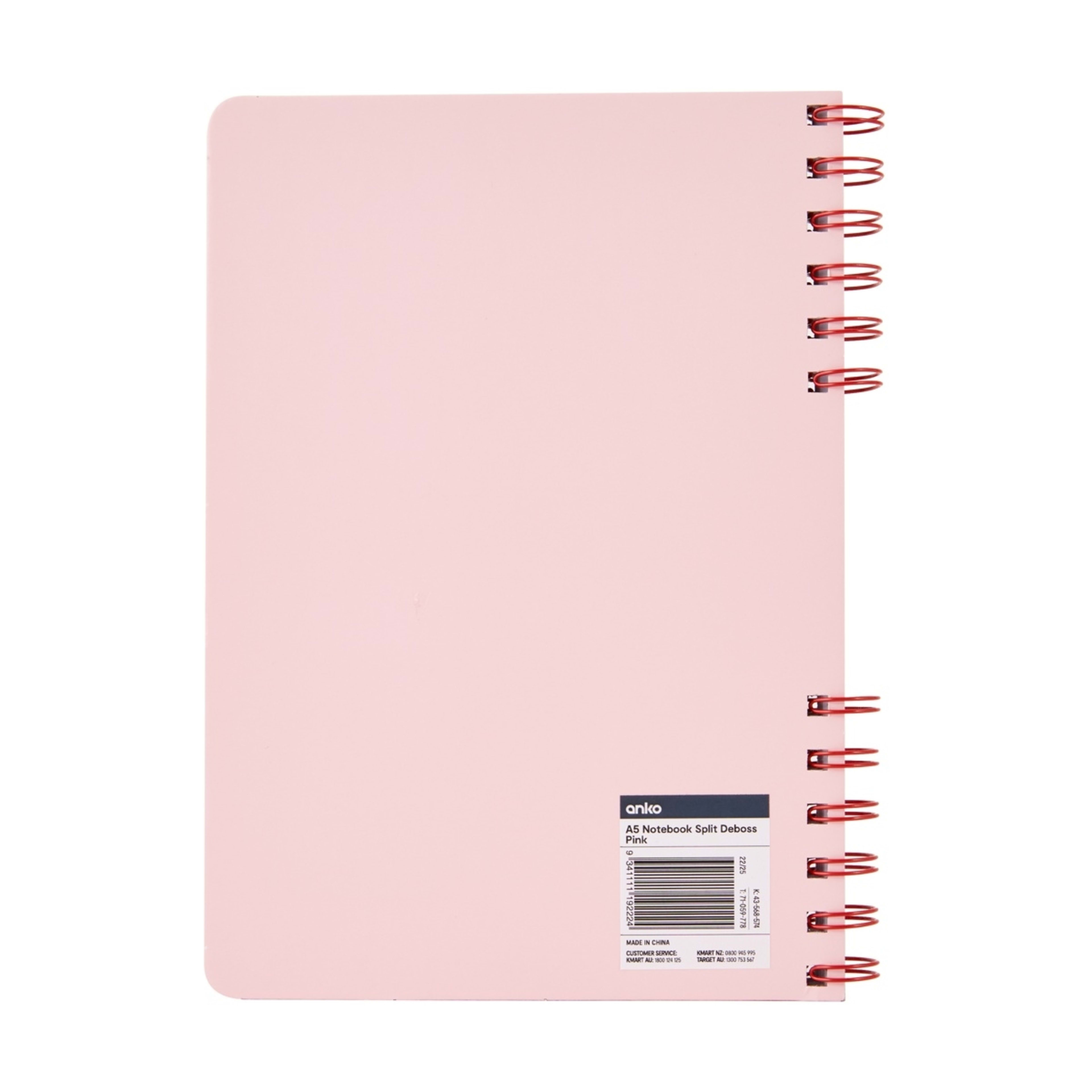4 A5 Notebook Split Deboss - Pink, 4 of 4