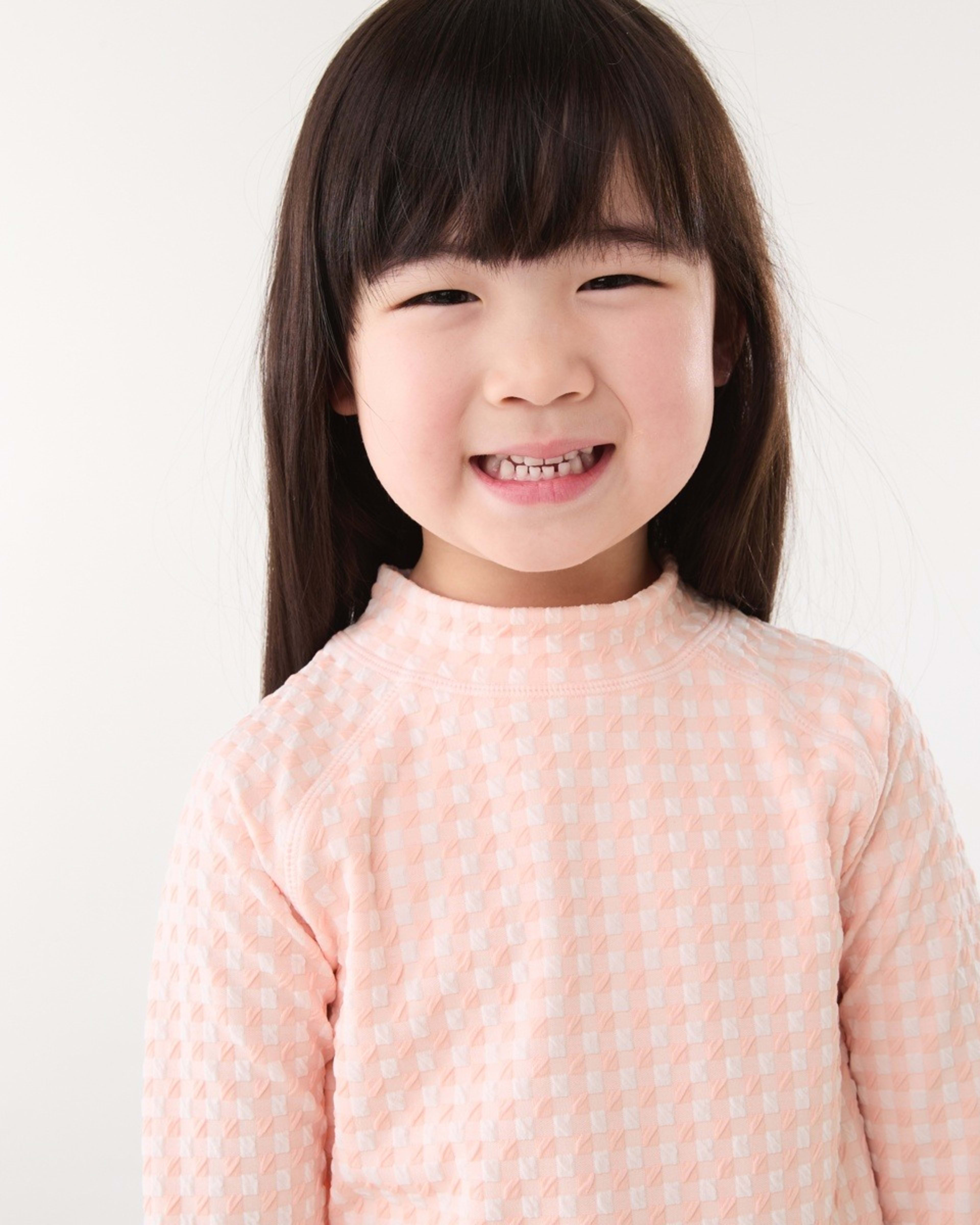 2 2 Piece Long Sleeve Rash Swim Set GINGHAM PEACH, 2 of 9
