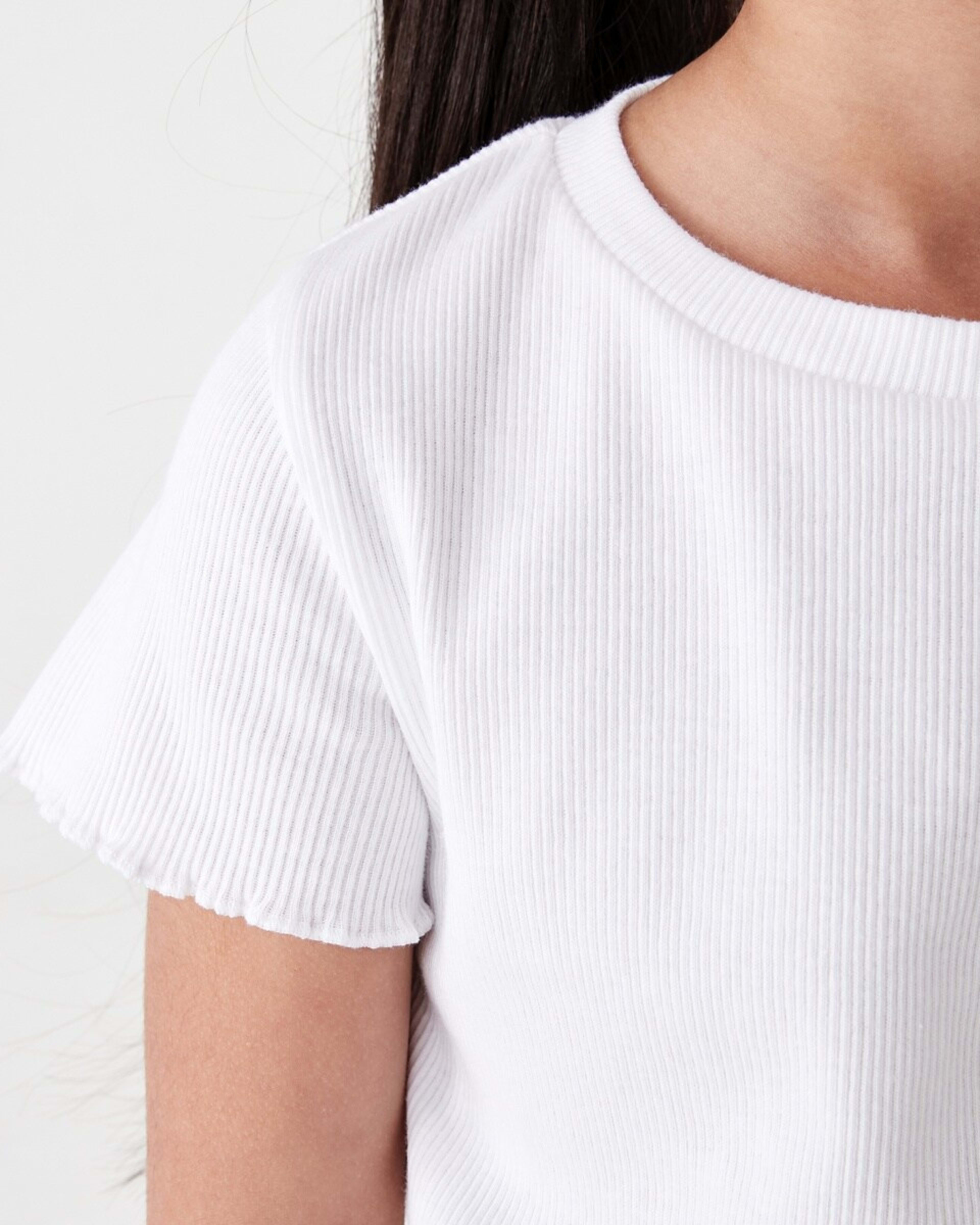 4 Short Sleeve Rib T-shirt WHITE, 4 of 7