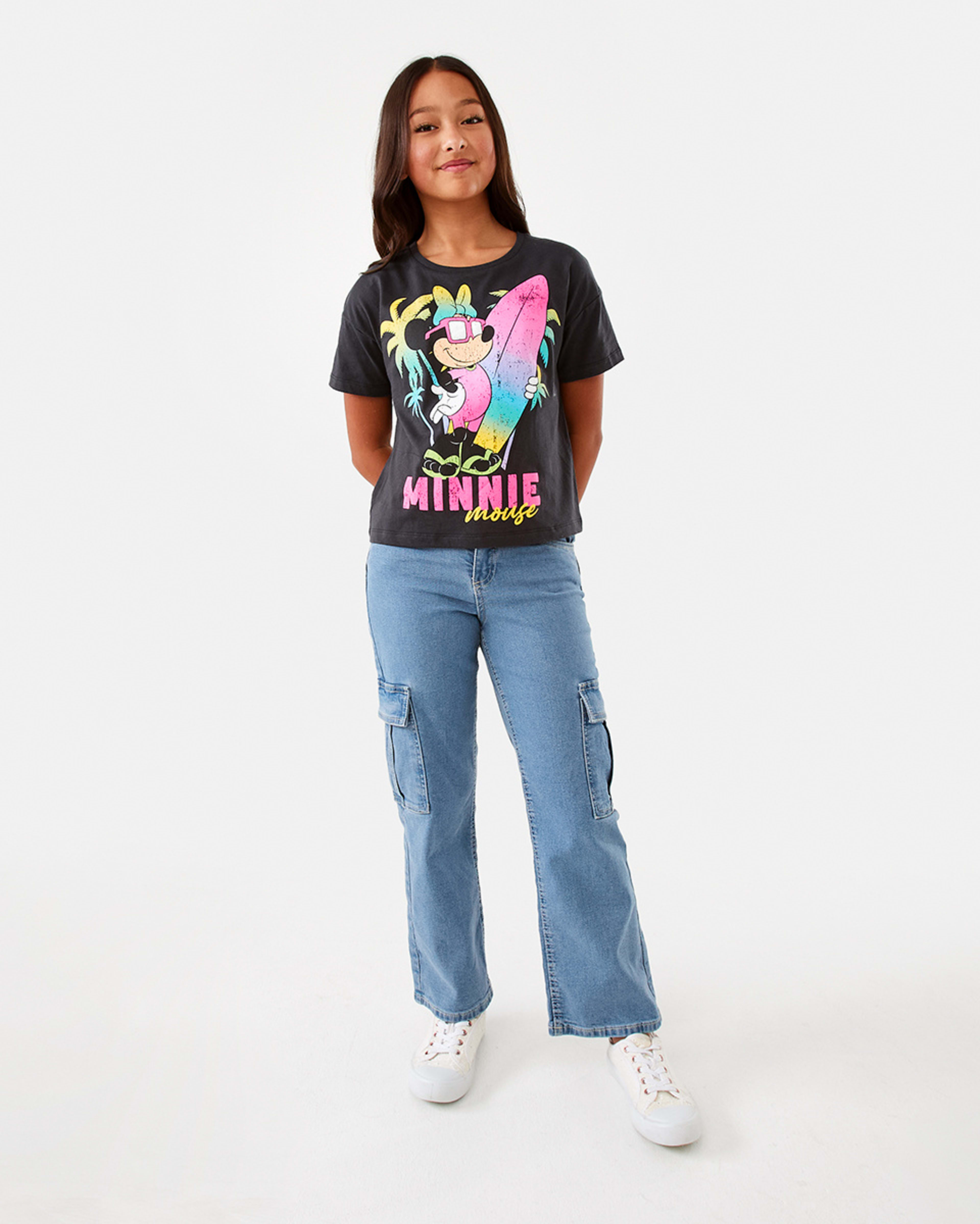 Minnie Mouse License Crop T-shirt - Kmart