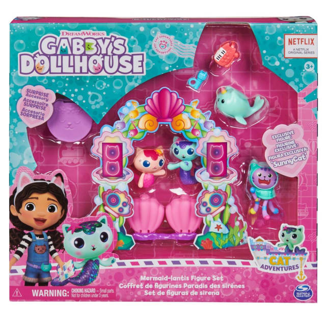 DreamWorks Gabby's Dollhouse Mermaid-lantis Figure Set - Kmart