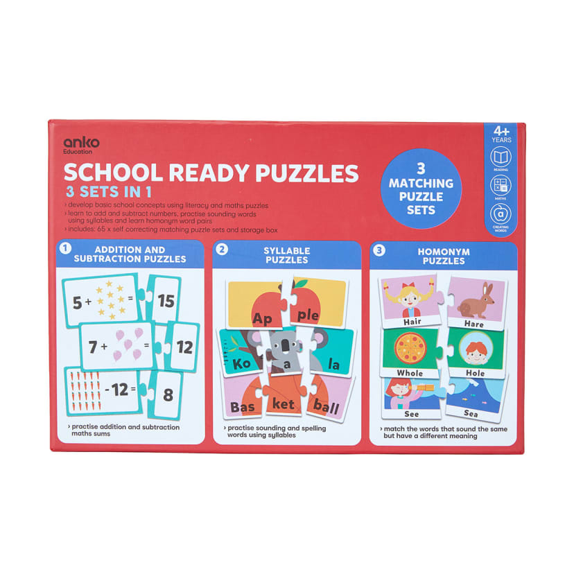 141 Piece School Ready Puzzles Kmart