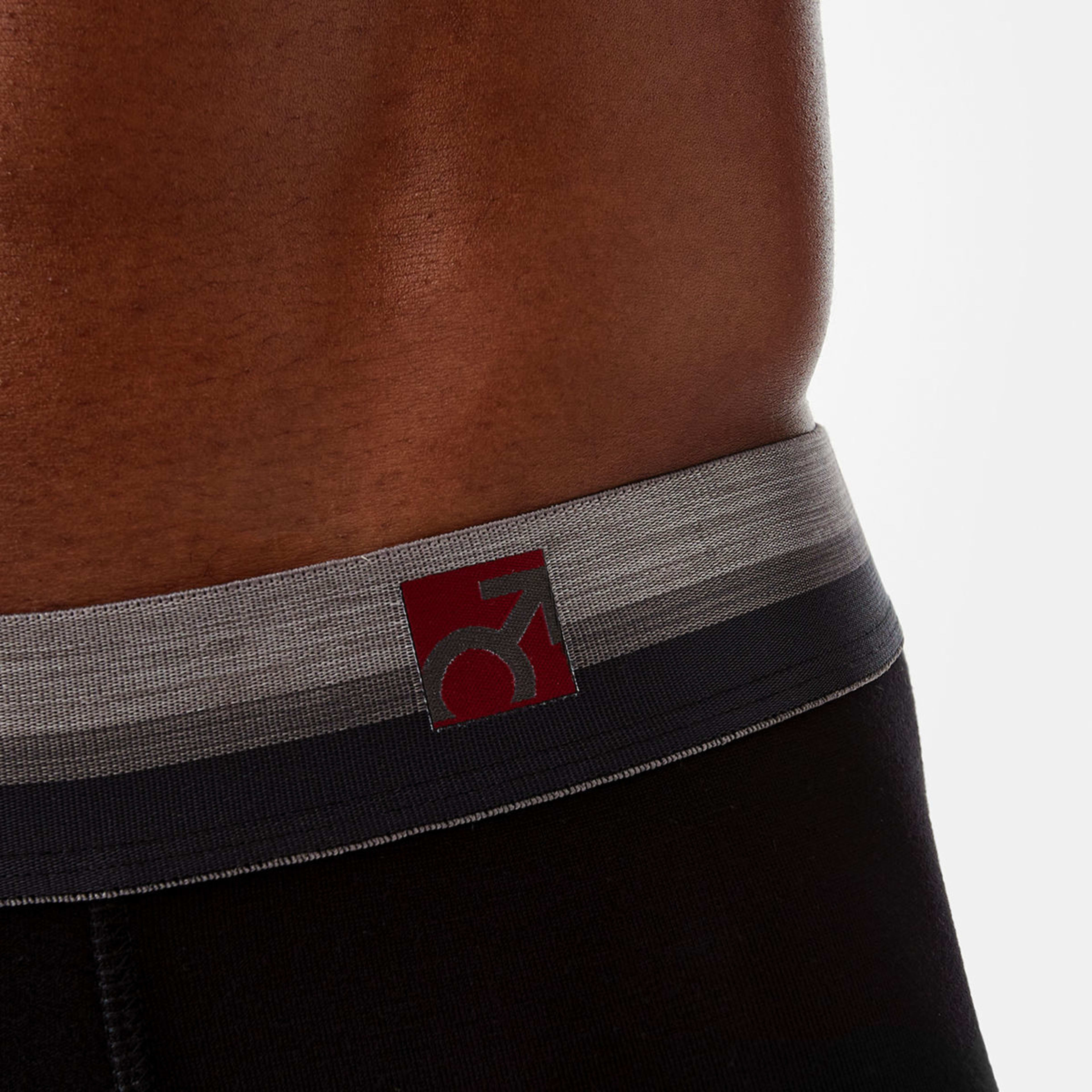 5 Anti-ride Mid Length Bamboo Blend Trunks Black, 5 of 5