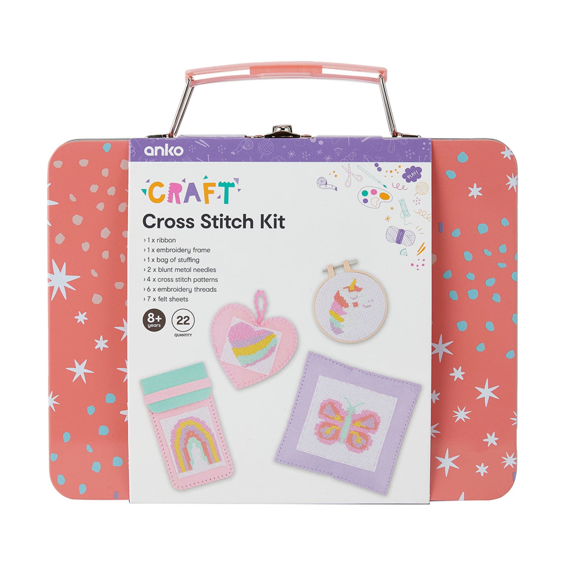 22 Piece Cross Stitch Kit Kmart