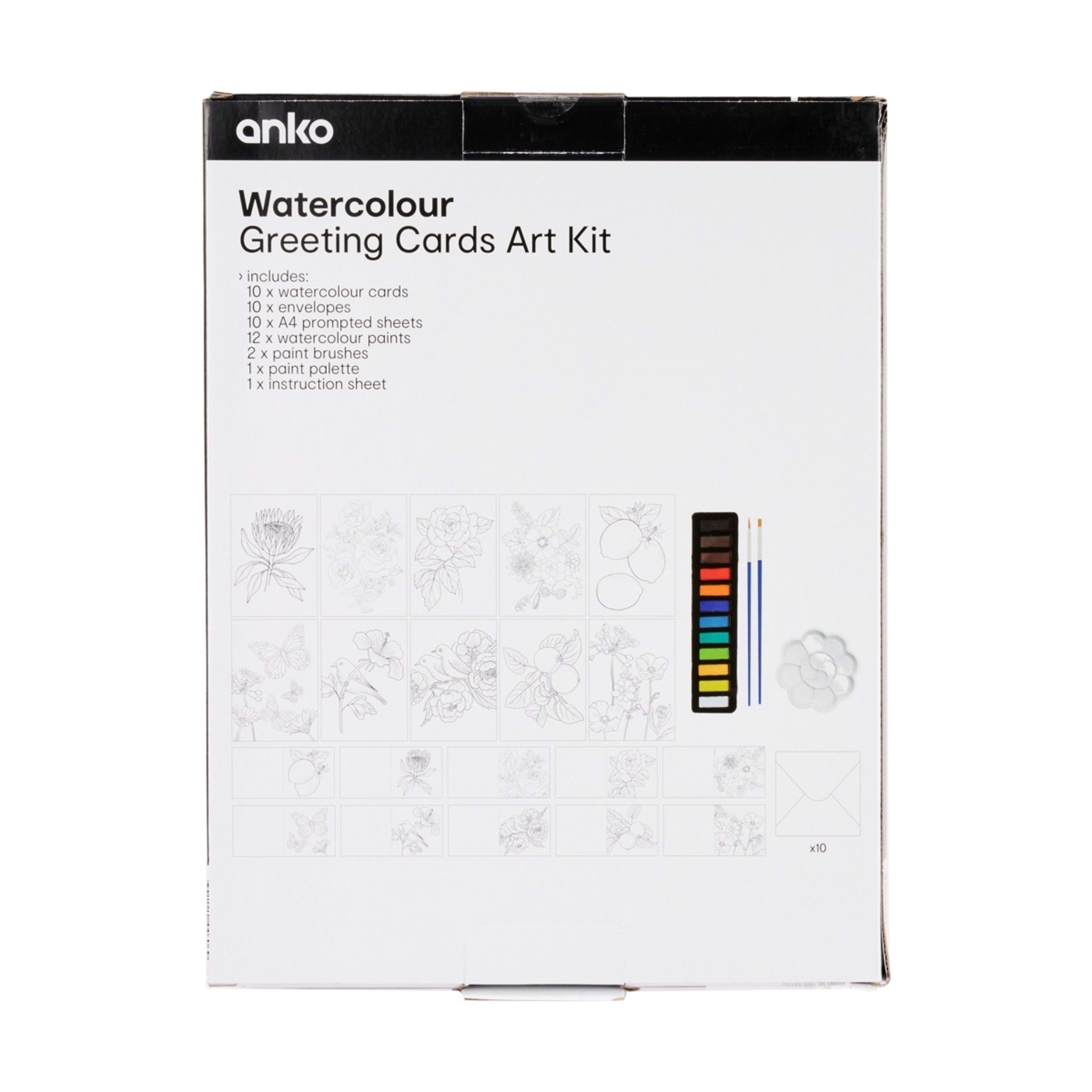 10 Watercolour Greeting Cards Art Kit, 10 of 10