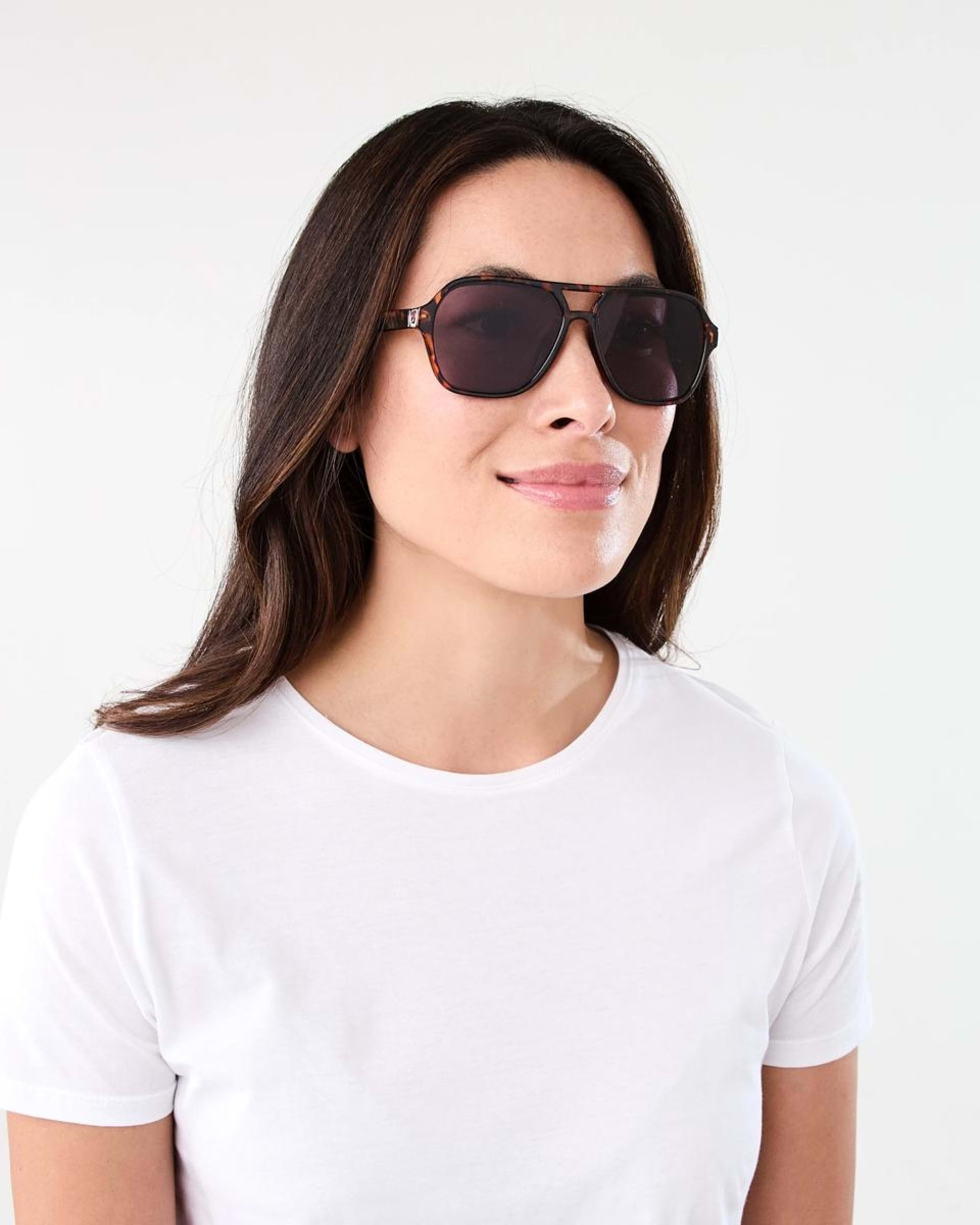 5 Square Aviator Sunglasses Tort Blk, 5 of 6