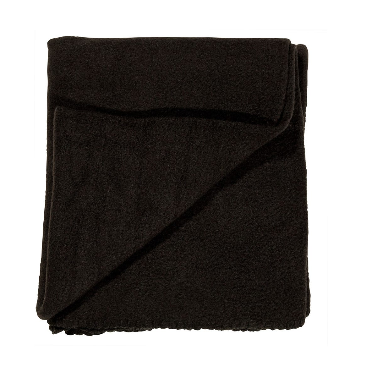 Polar Fleece Throw Black Kmart