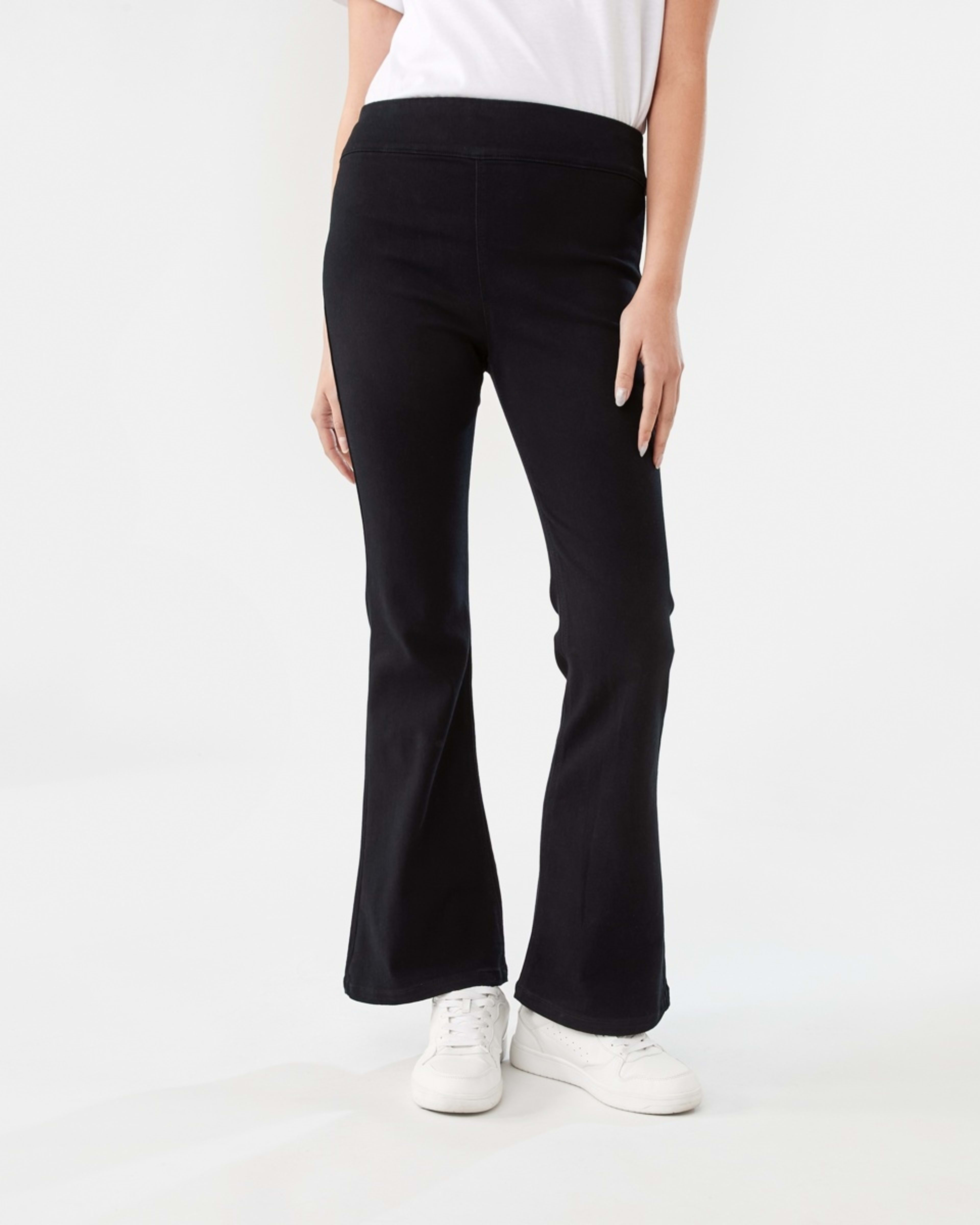 1 Flare Denim Jeggings BLACK