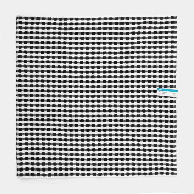 Monochrome Popcorn Bath Towel Kmart