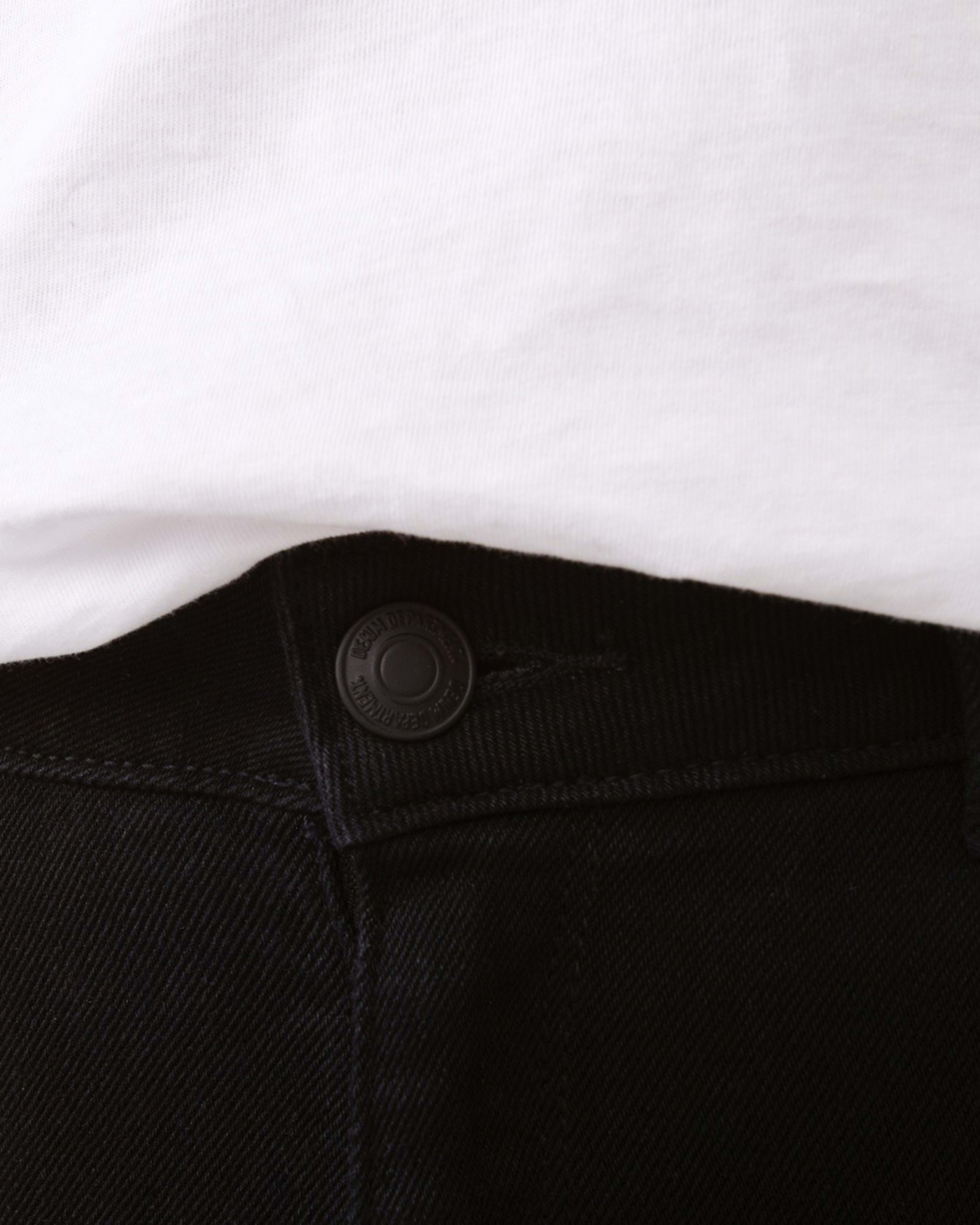 4 3/4 Distressed Skinny Jeans Black Wash, 4 of 5