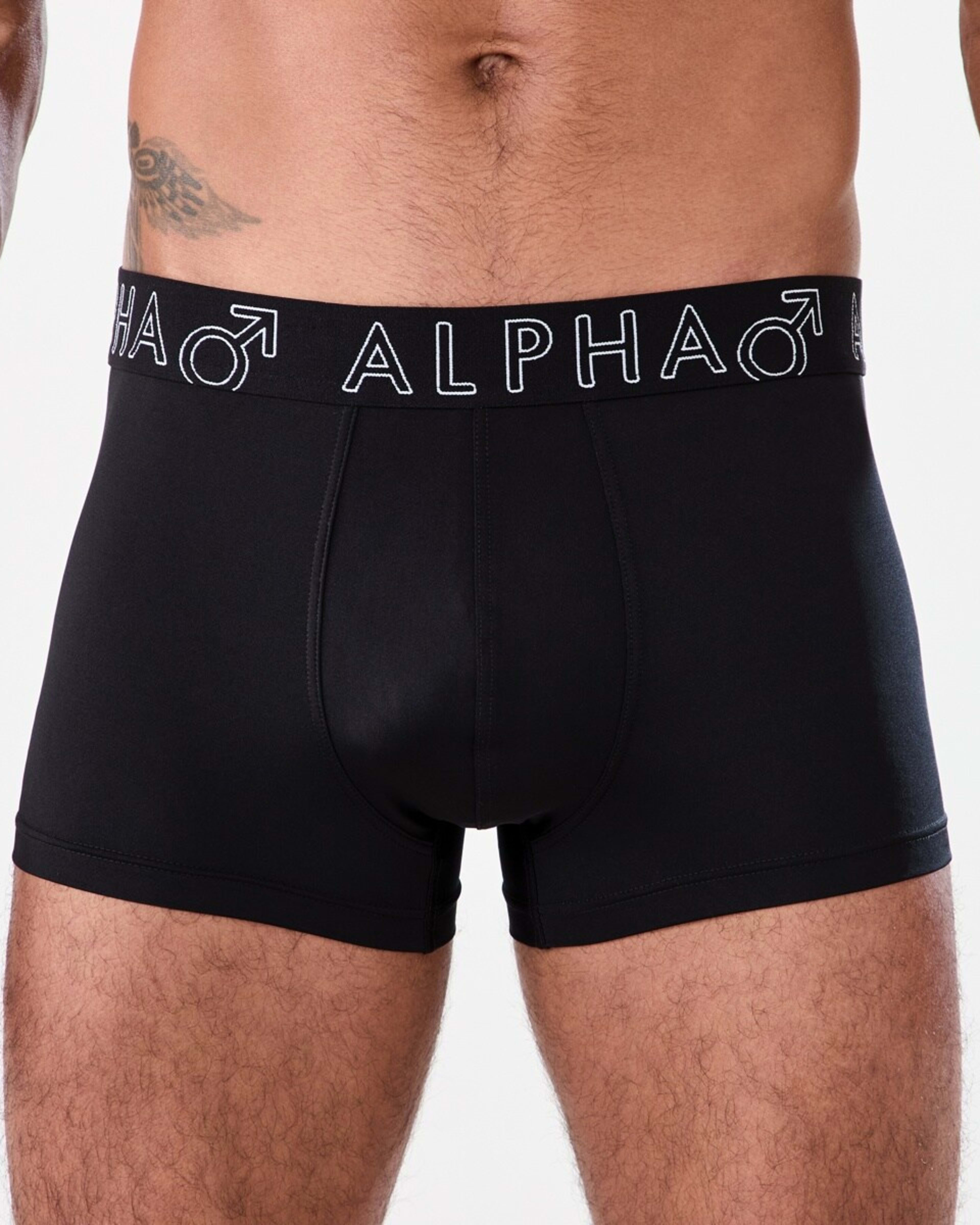 2 3 Pack Microfibre Trunks ALL BLACK, 2 of 5