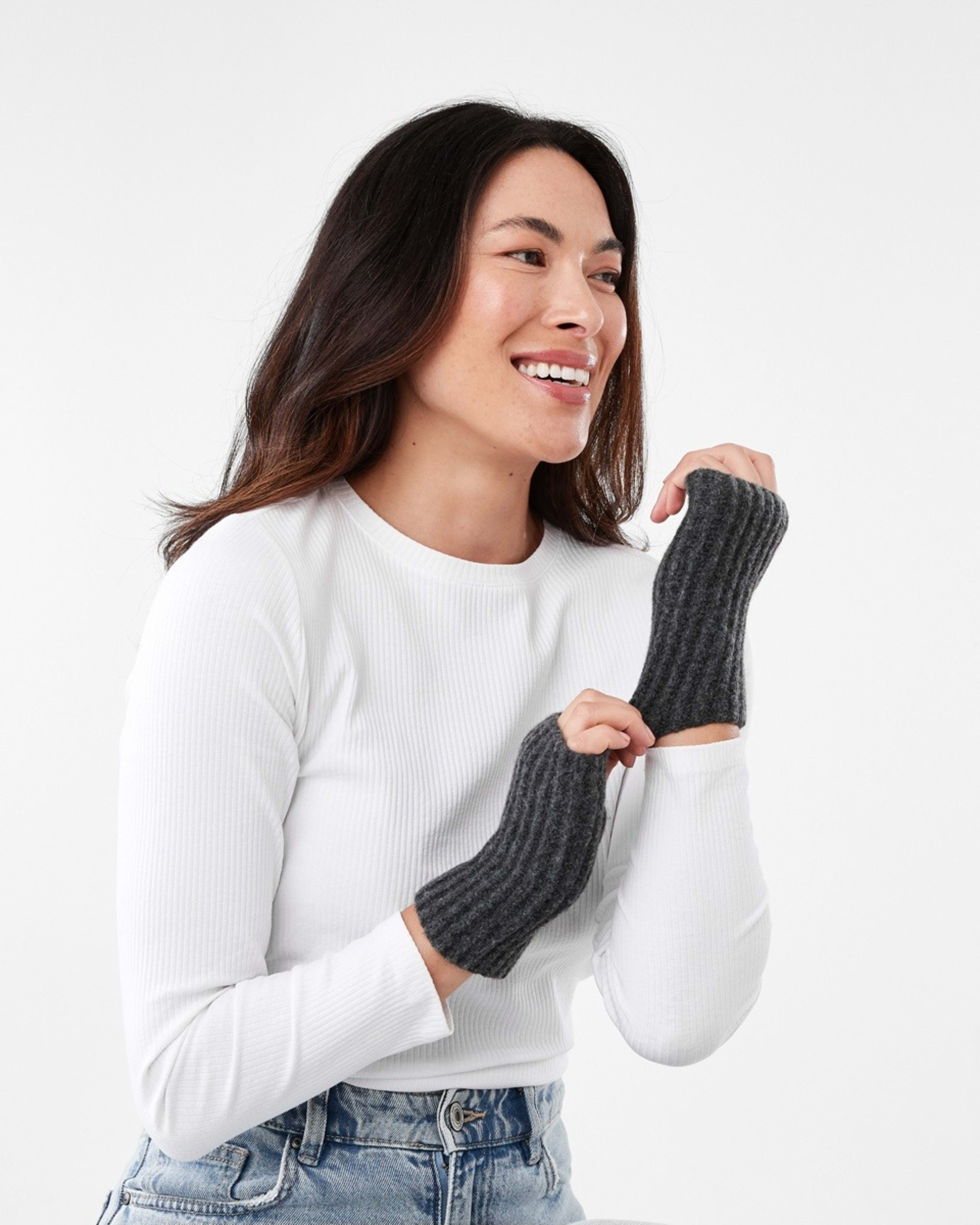 3 Rib Gloves Gry Chmrle, 3 of 3