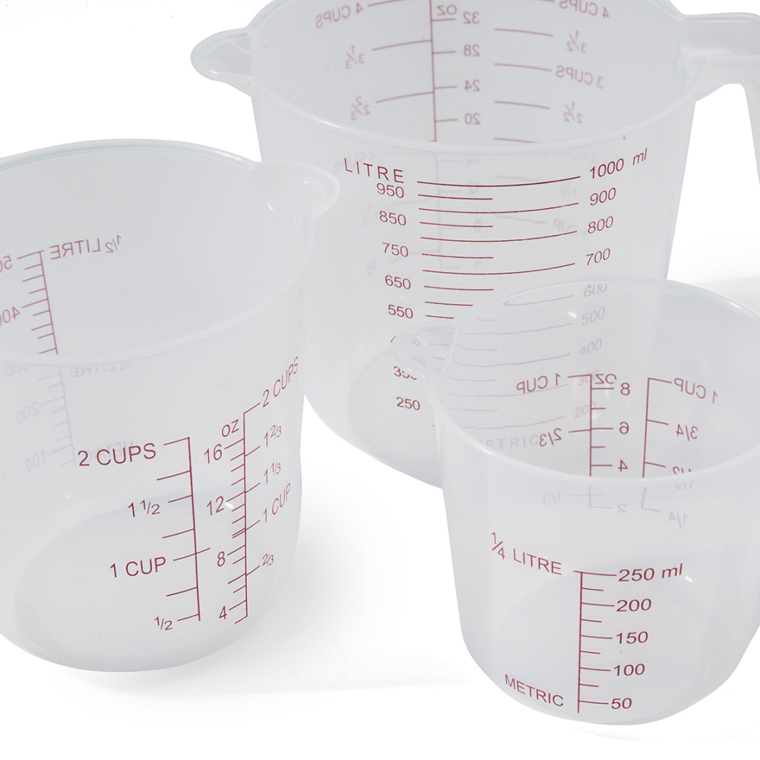 Set of 3 Measuring Jugs Kmart