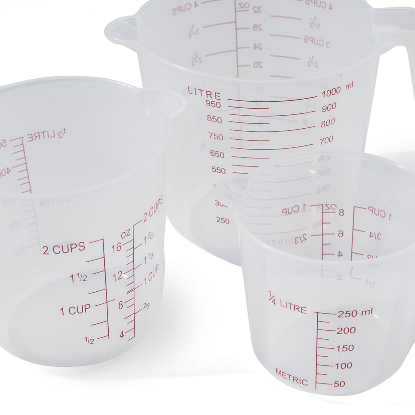 Set of 3 Measuring Jugs Kmart