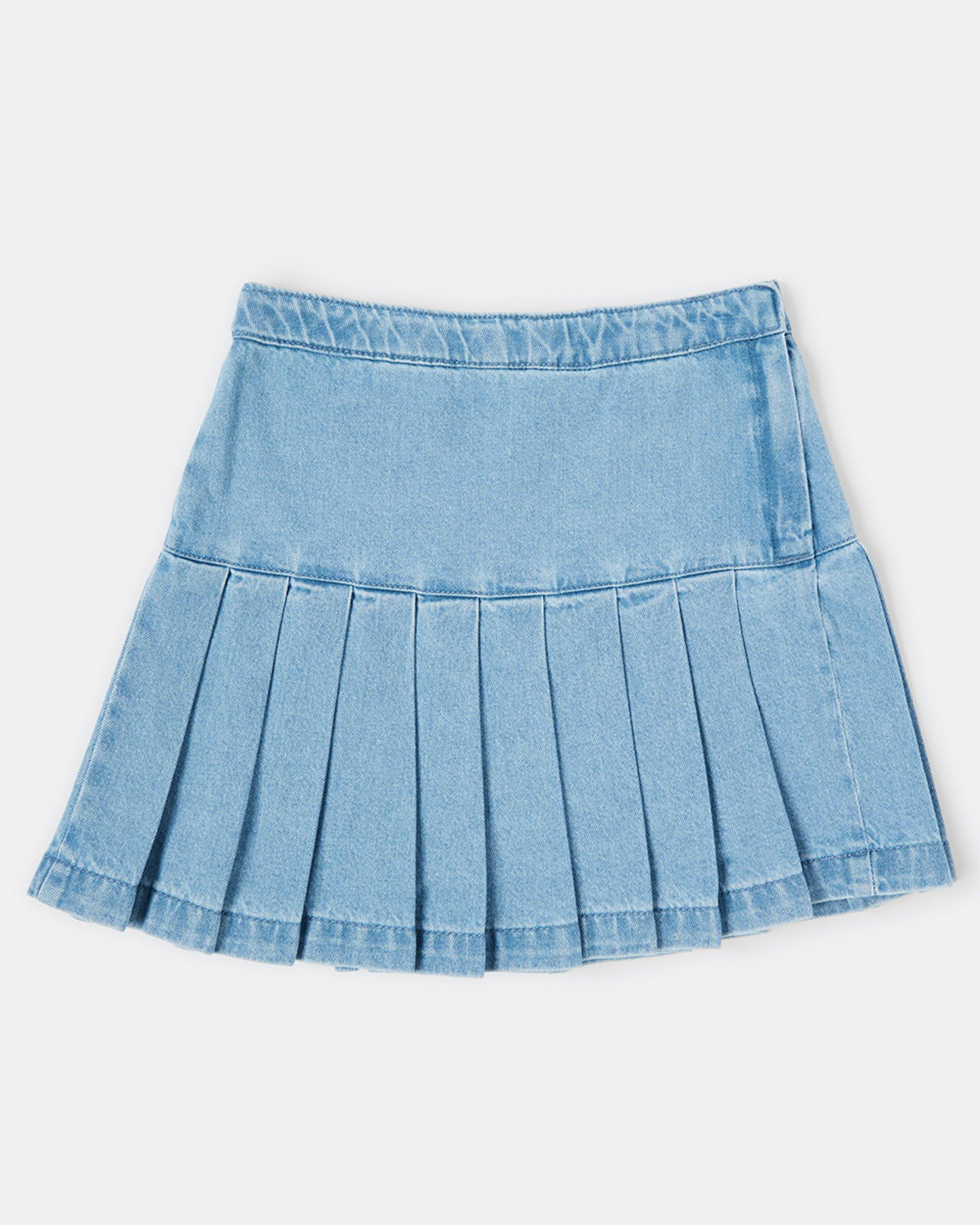 Denim Pleated Skirt - Kmart