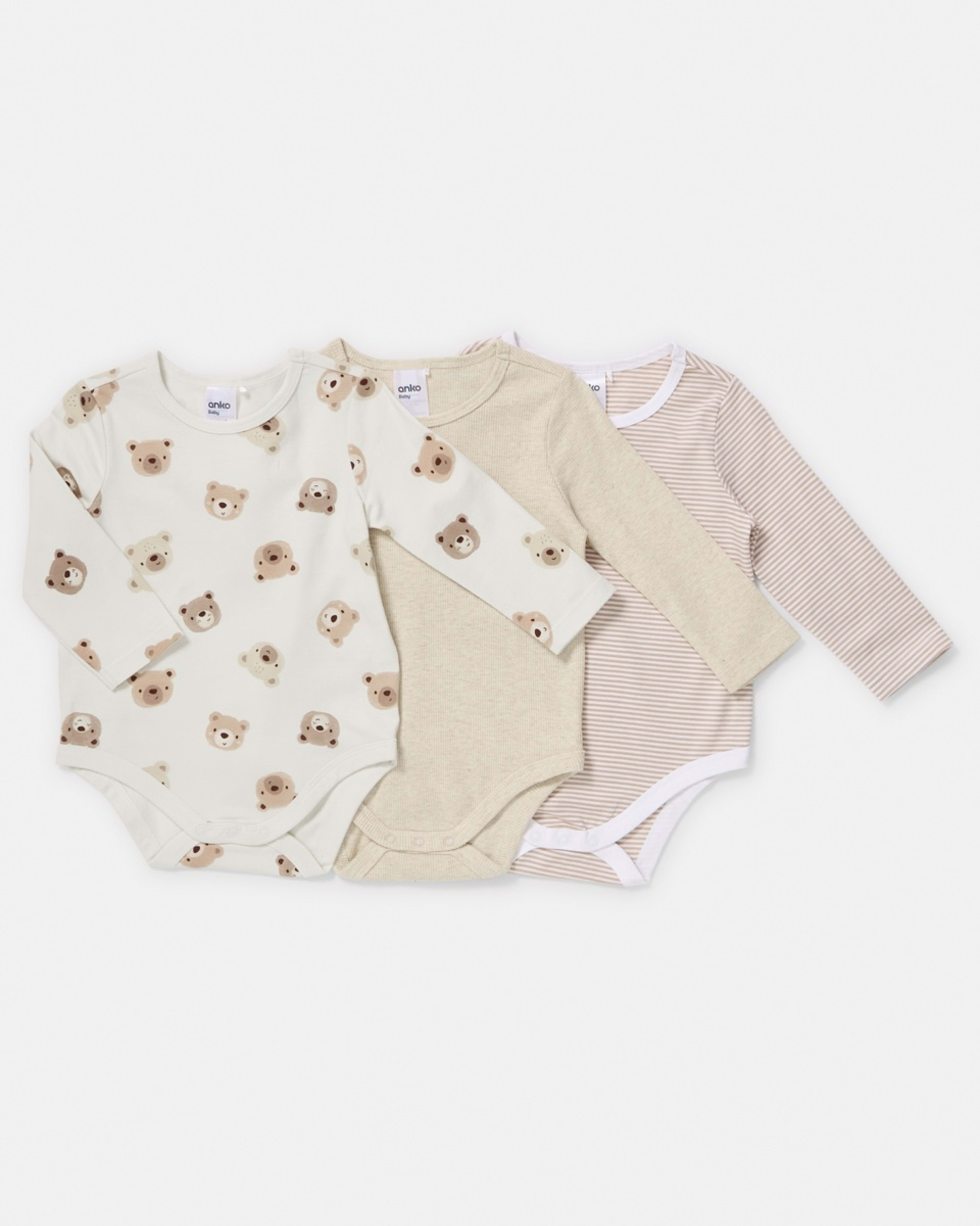 1 3 Pack Bodysuits Bge Bears, 1 of 8