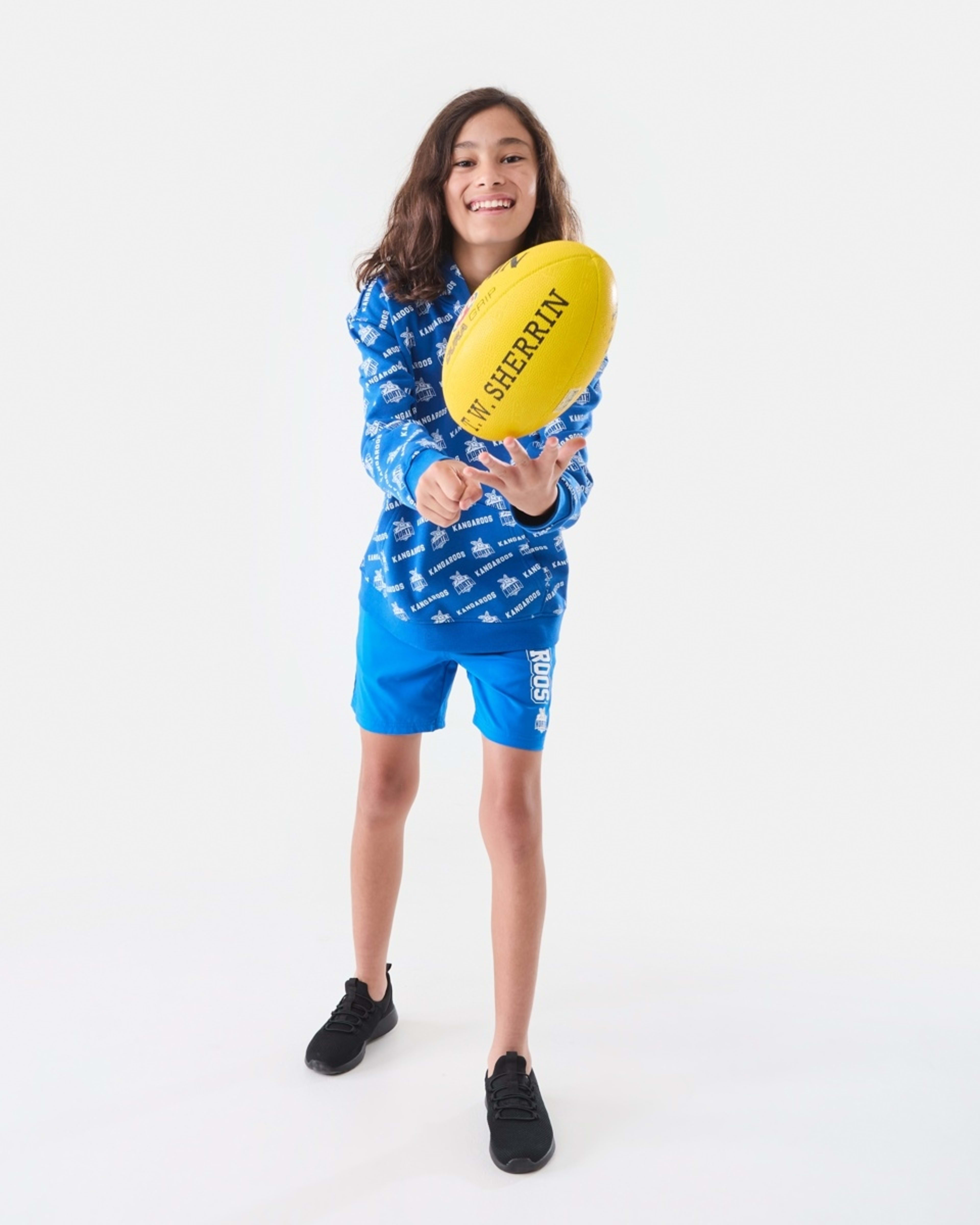 2 Official AFL Kids All Over Print Hoodie Kangaroos, 2 of 10
