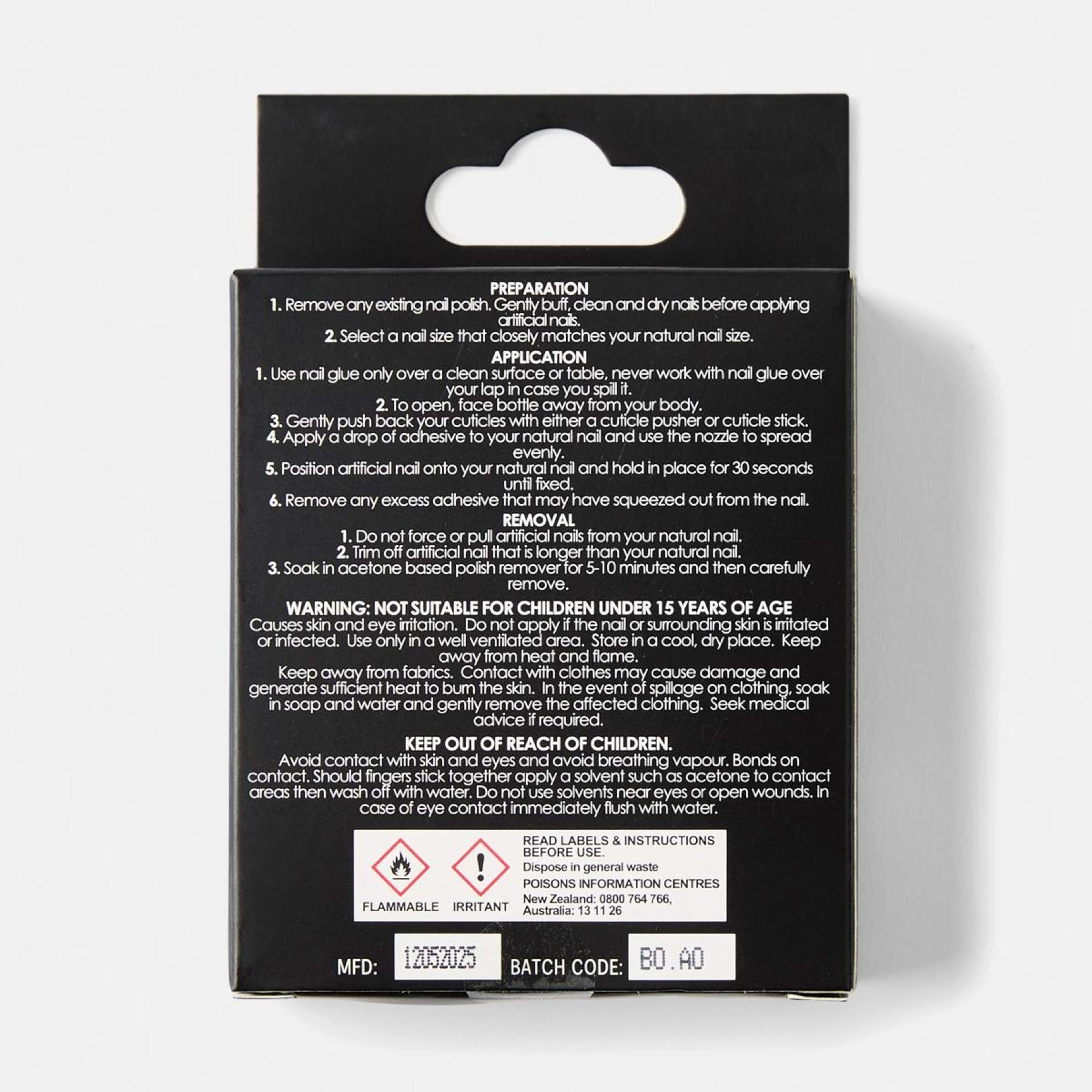 2 OXX Cosmetics 24 Pack Artificial Nails with Adhesive - Coffin Shape, Nude, 2 of 5