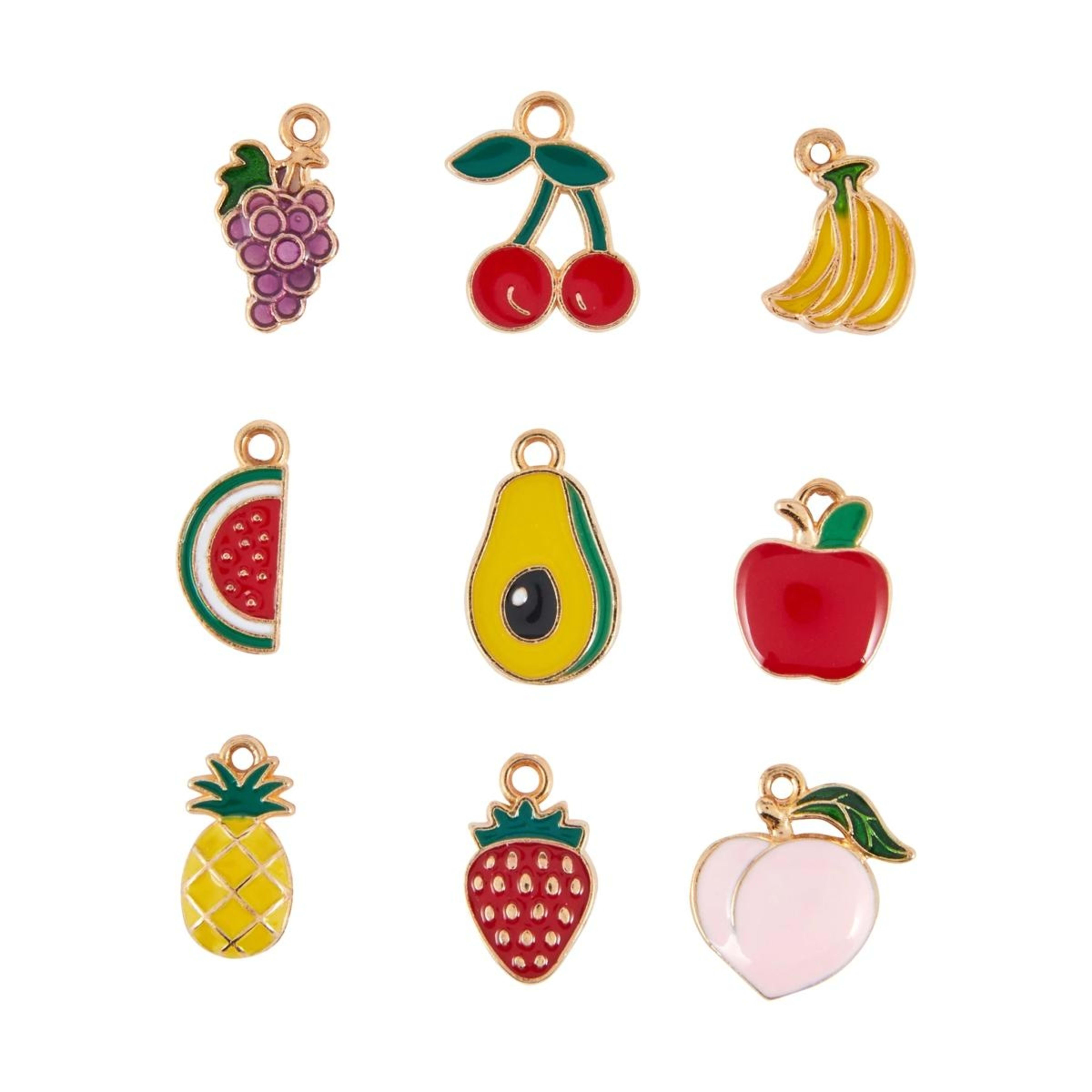 2 6 Piece Jewellery Making Charms - Fruit, 2 of 3