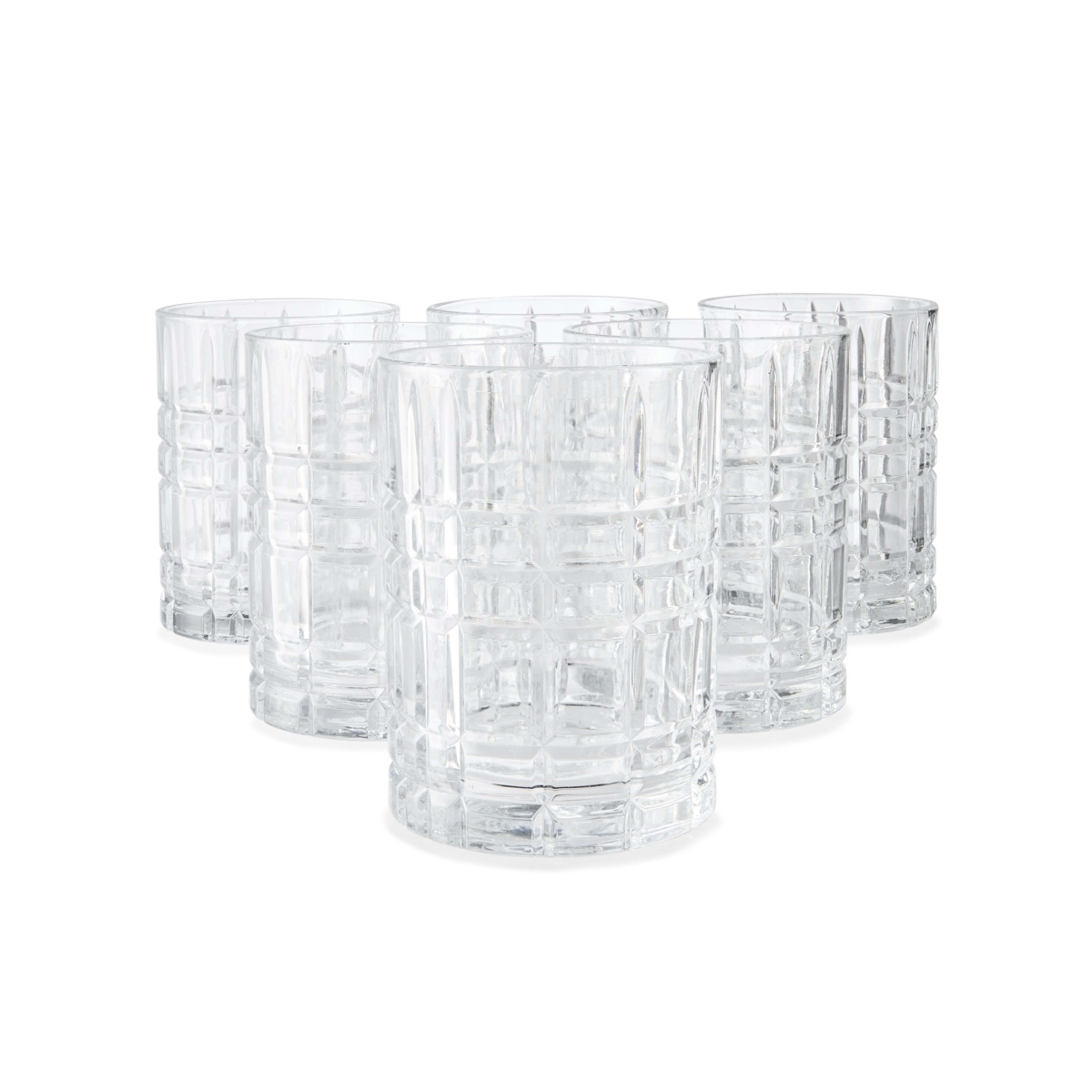 1 6 Pack Clear Harvey Tumbler Glasses, 1 of 7